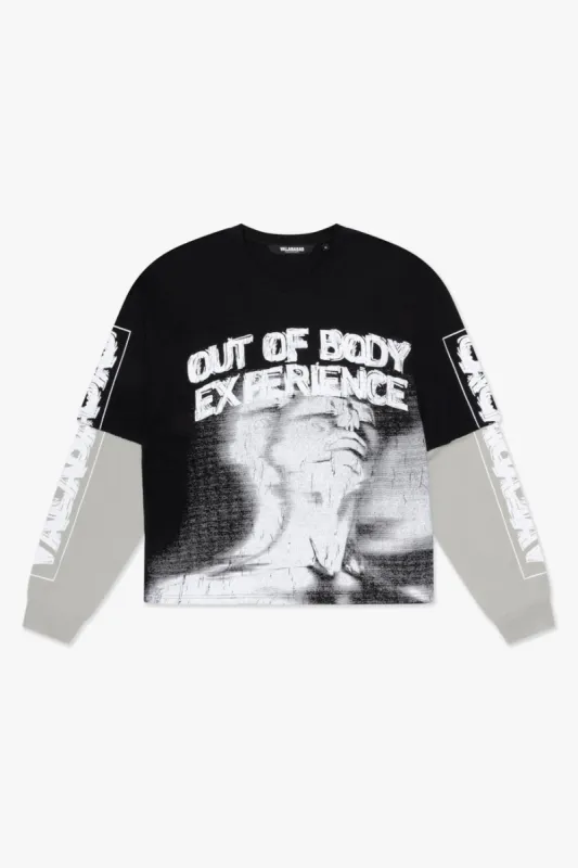 "CASCADA" Long sleeve BLACK sold by valabasas