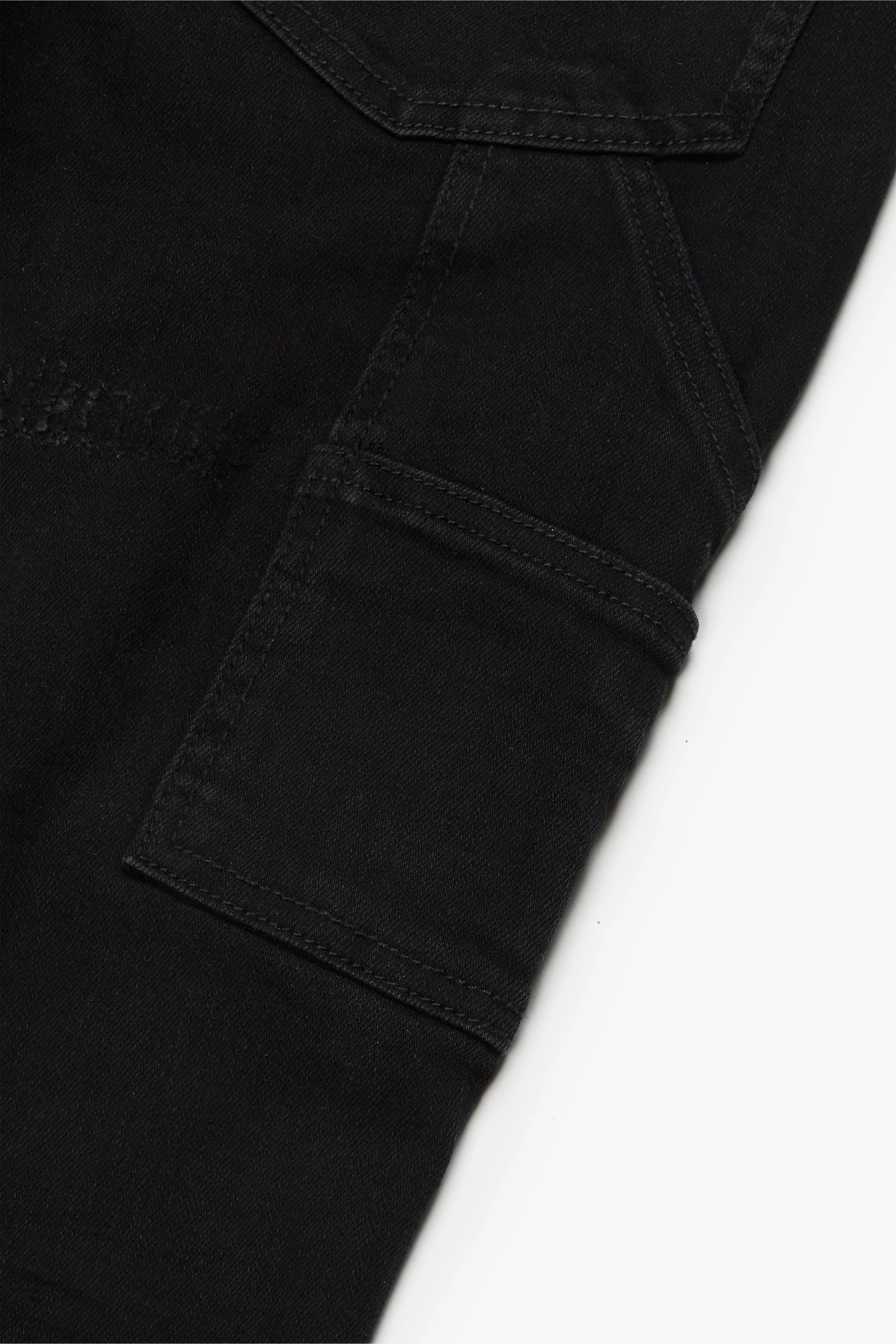 "COVERT" BLACK FLARED STACKED JEAN BLACK sold by valabasas product image thumbnail 4
