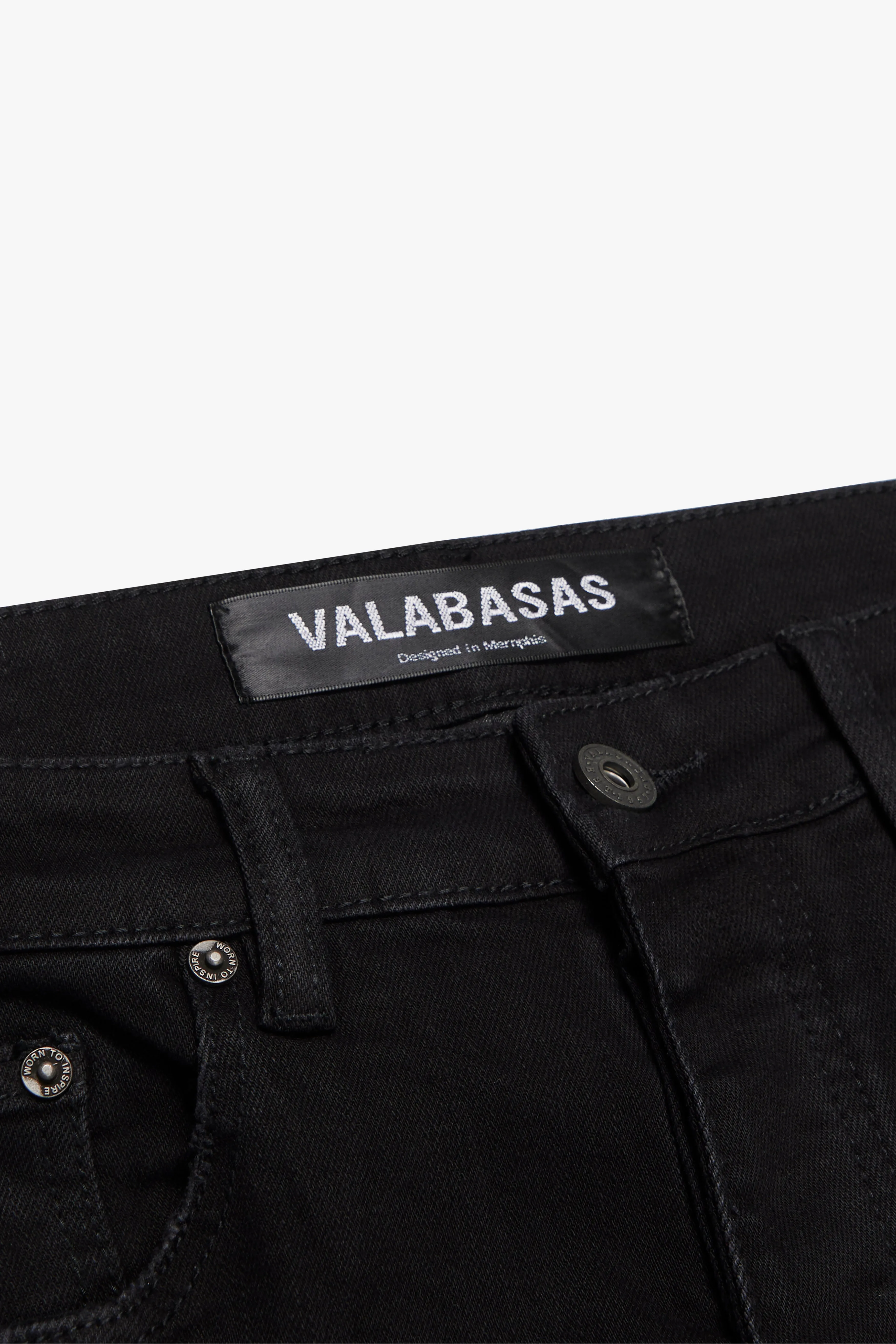 "COVERT" BLACK FLARED STACKED JEAN BLACK sold by valabasas product image thumbnail 2