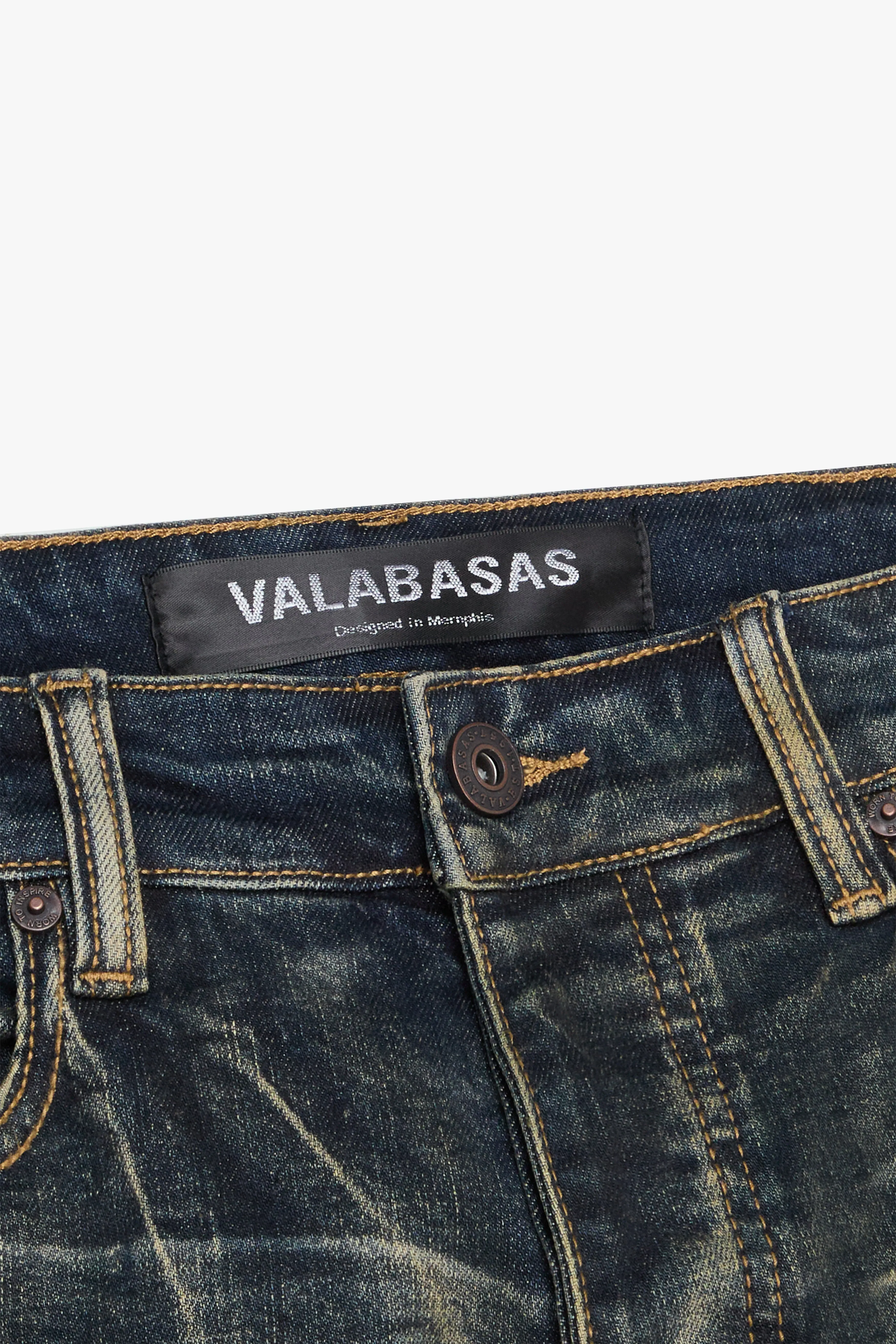 "SIGMA" SKINNY JEAN VINTAGE DARK BLUE sold by valabasas product image thumbnail 2