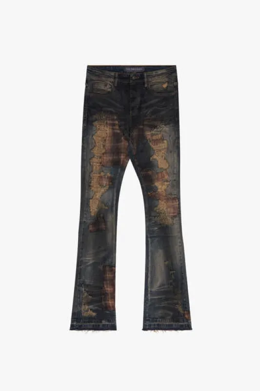 "SIGMA" DIRTY BLUE STACKED FLARE JEAN DIRTY BLUE sold by valabasas