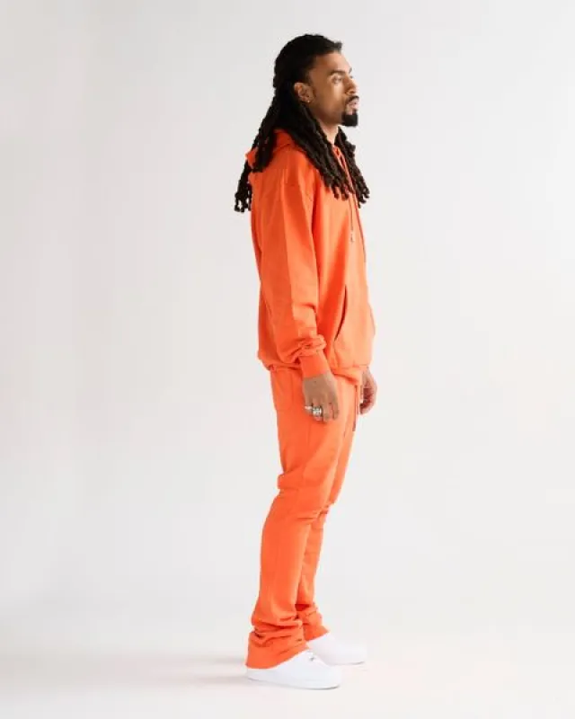 "VALA-FOCUS" FLEECE SET VINTAGE FLAME ORANGE sold by valabasas