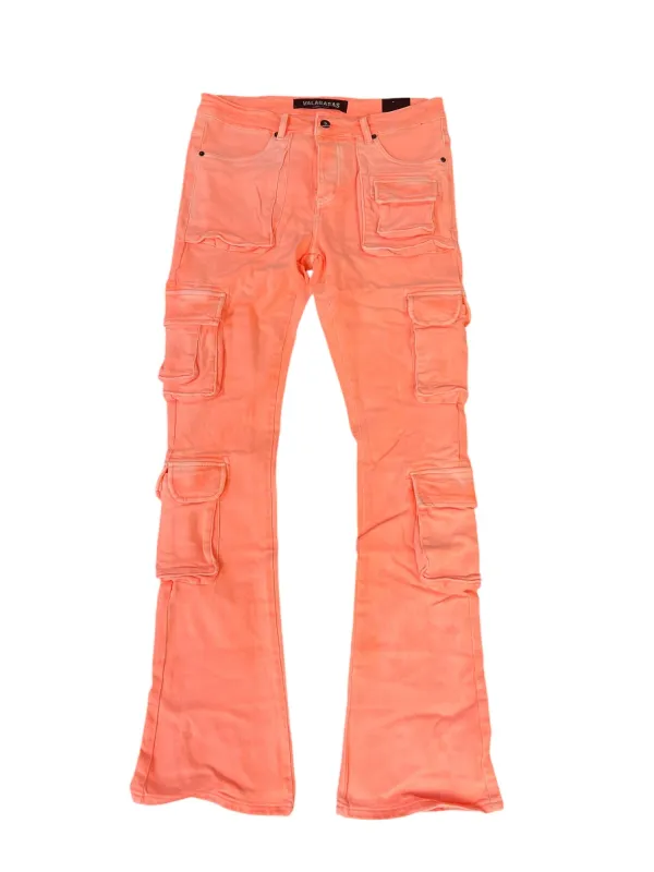 EXPANSE - STACKED FLARE JEAN ORANGE sold by valabasas