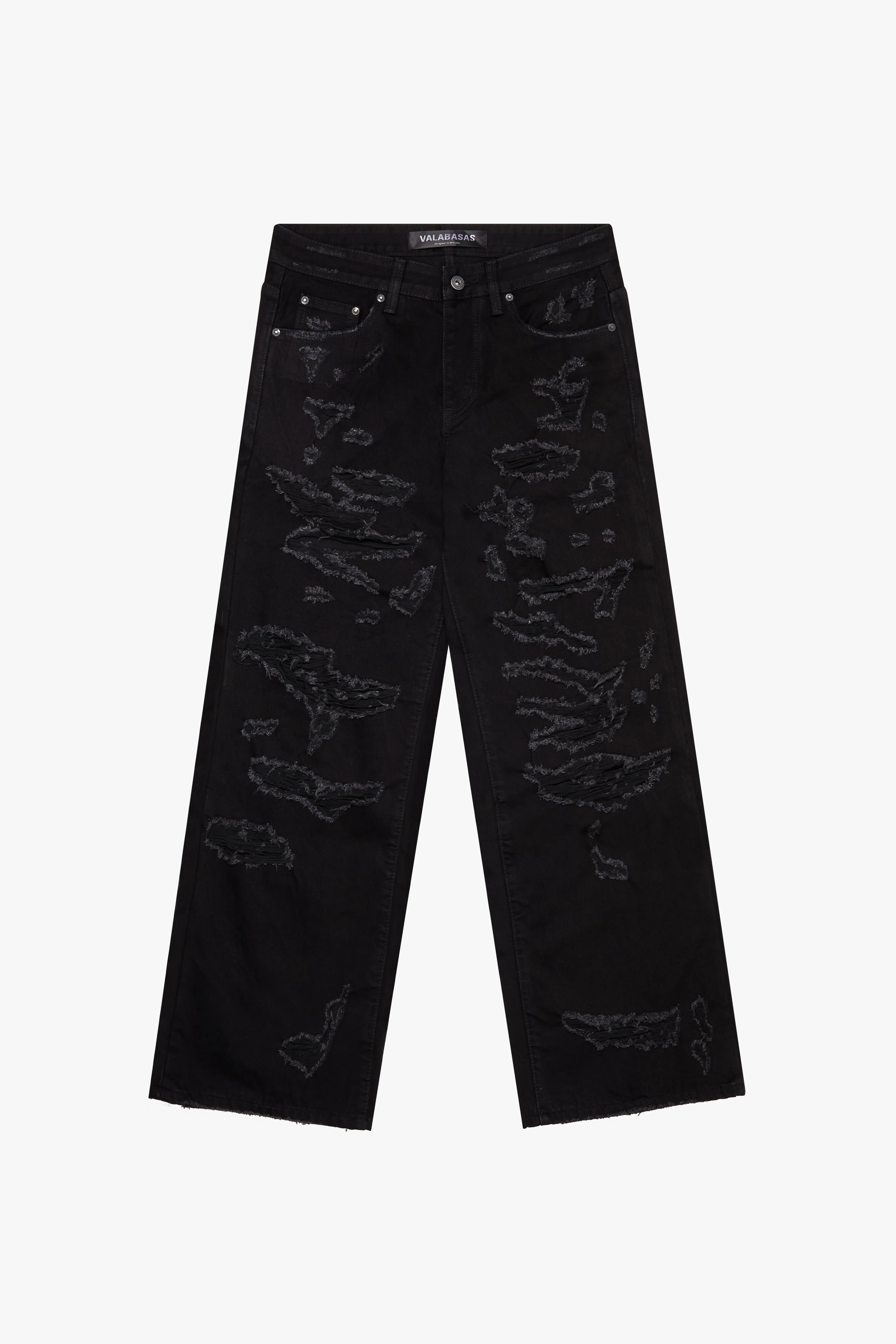 "SPLINTER" JET BLACK BAGGY JEAN sold by valabasas