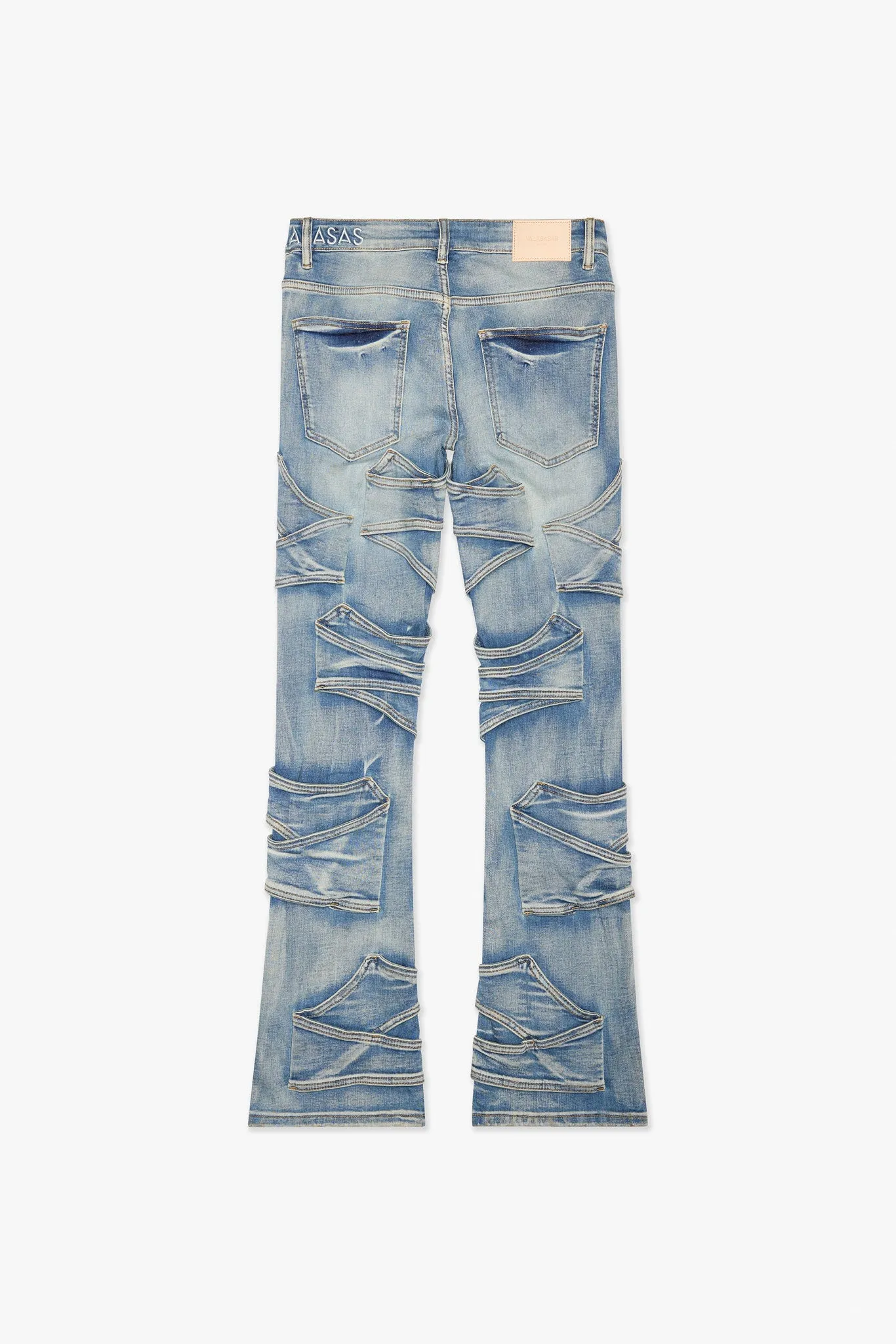 Pump Stacked Flare Jean Light Blue Washed sold by valabasas product image thumbnail 4