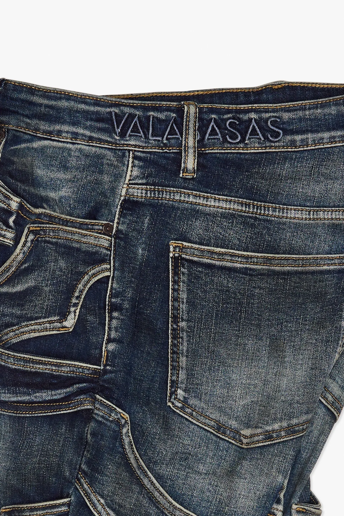 Pump Stacked Flare Jean Dirty Blue Washed sold by valabasas product image thumbnail 3