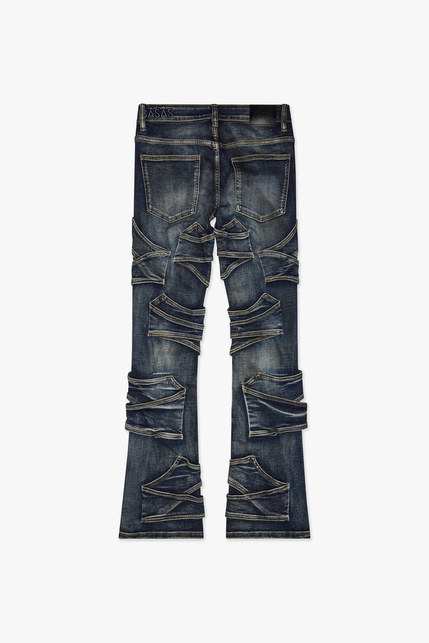 Pump Stacked Flare Jean Dirty Blue Washed sold by valabasas product image thumbnail 4