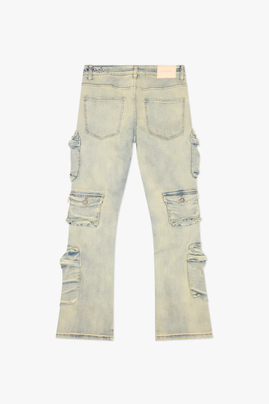 Strike Stacked Flare Jean Light Vintage Blue sold by valabasas product image thumbnail 4