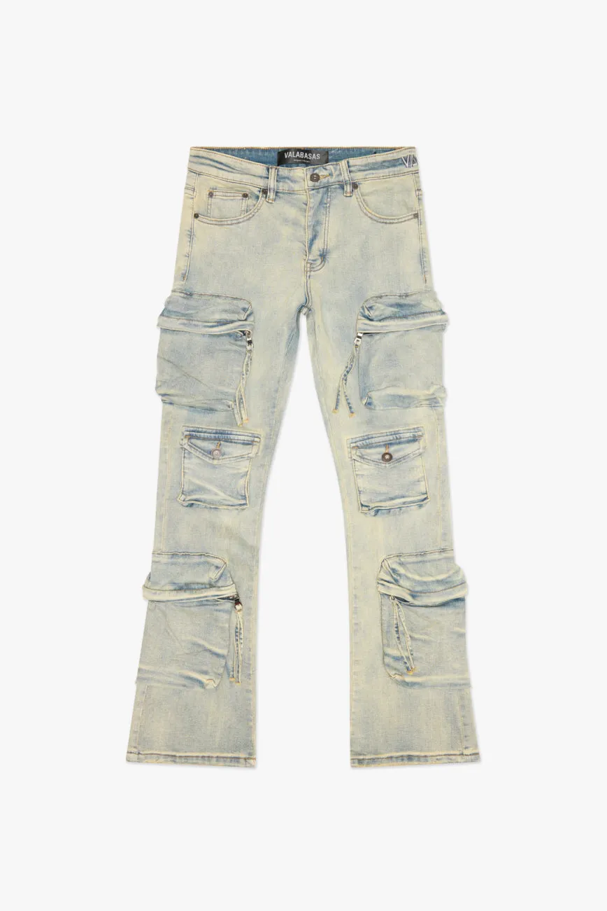 Strike Stacked Flare Jean Light Vintage Blue sold by valabasas product image thumbnail 2