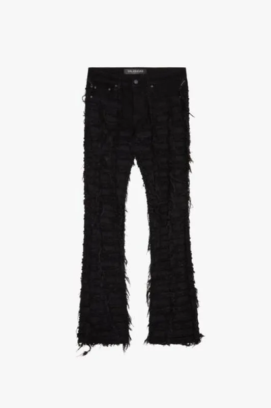 "FURY" Stacked Jeans Black sold by valabasas