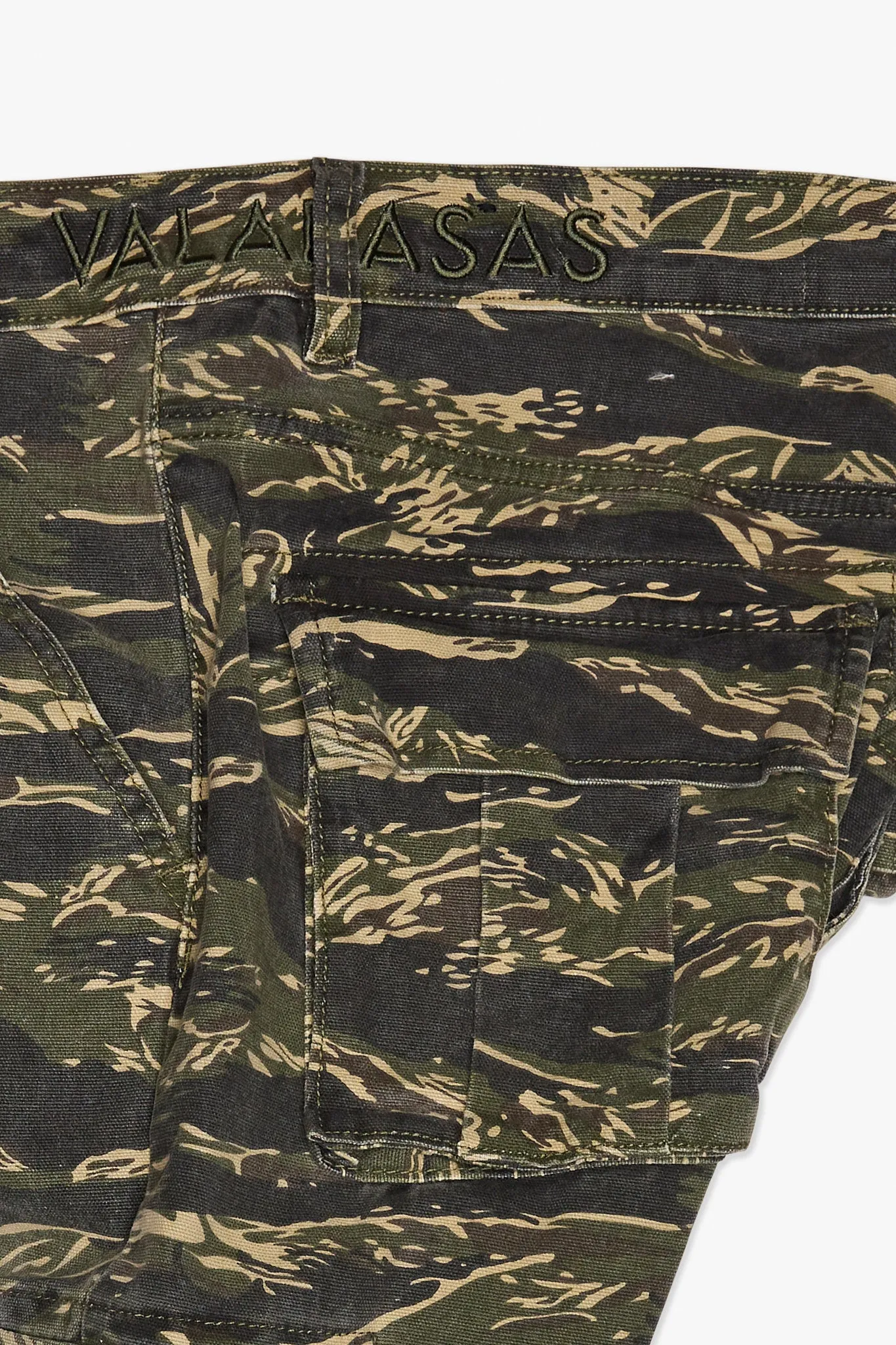 Geno Stacked Flare Jean Tac Green sold by valabasas product image thumbnail 2