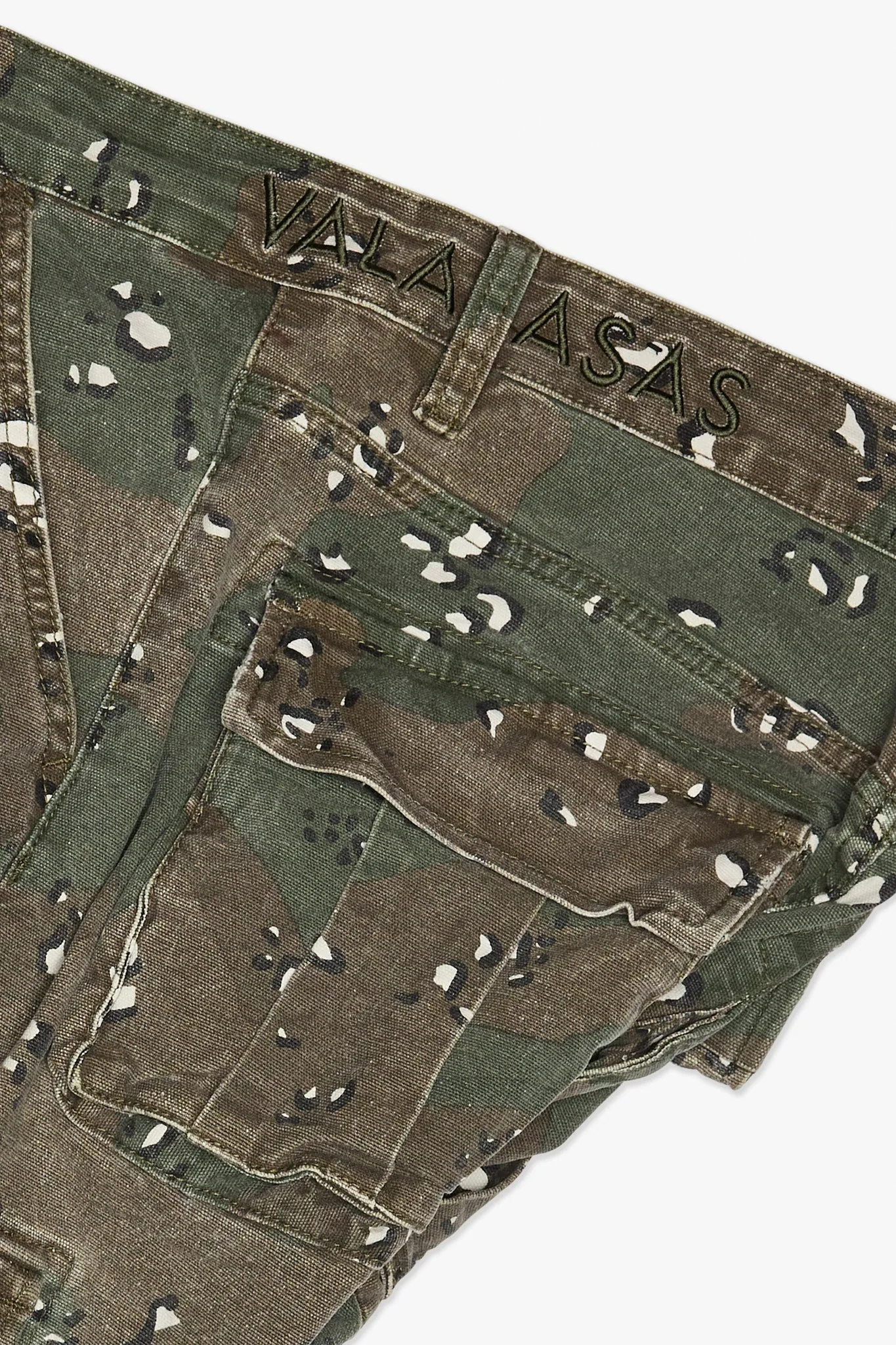 Geno Stacked Flare Jean Db Green sold by valabasas product image thumbnail 2