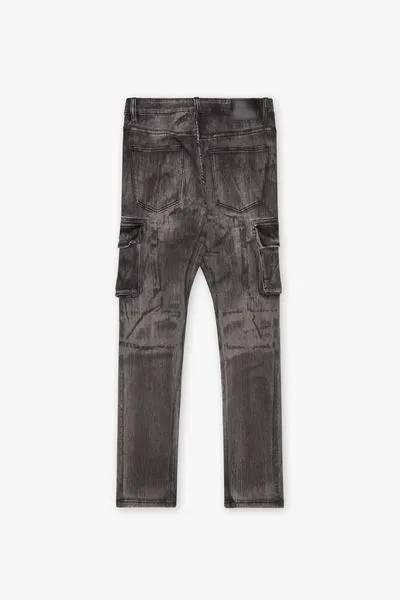 "BROKEN" 4 WAY STRETCH CARGO DIRTY BLACK sold by valabasas product image thumbnail 3