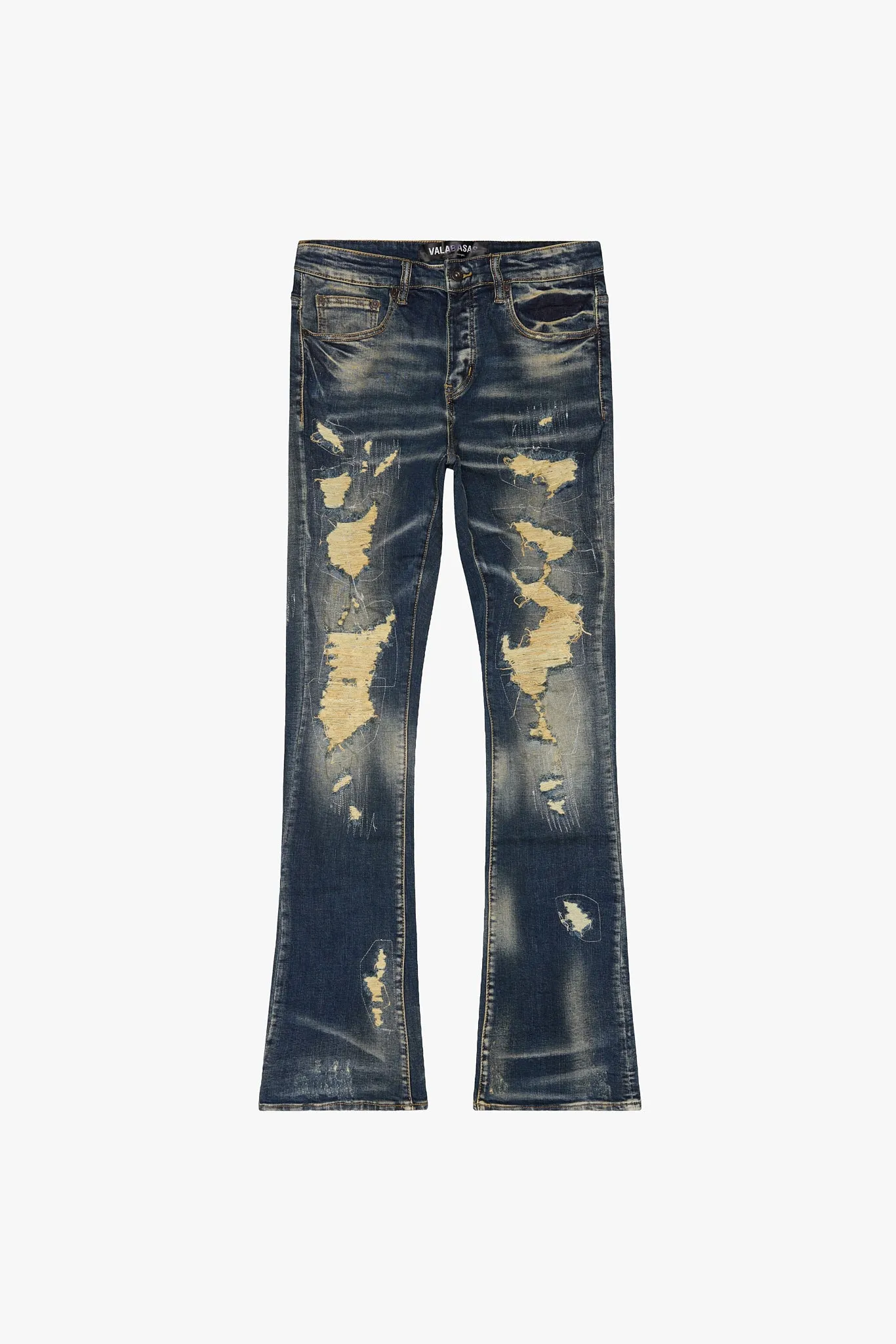 Team Aztech Stacked Flare Vintage Dark Blue sold by valabasas