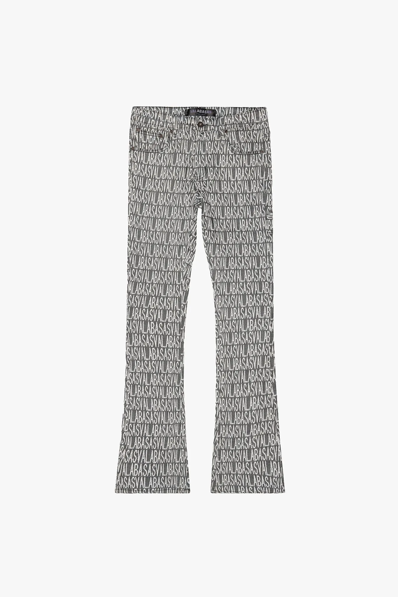 Imprint Stacked Flare Jean White Grey sold by valabasas
