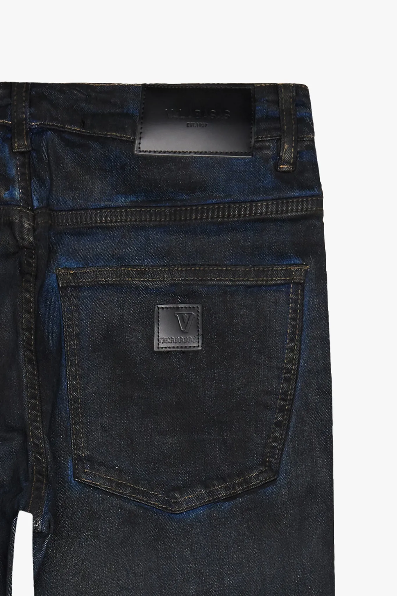 SlateStream Stacked Flare Jean Black Blue sold by valabasas product image thumbnail 3