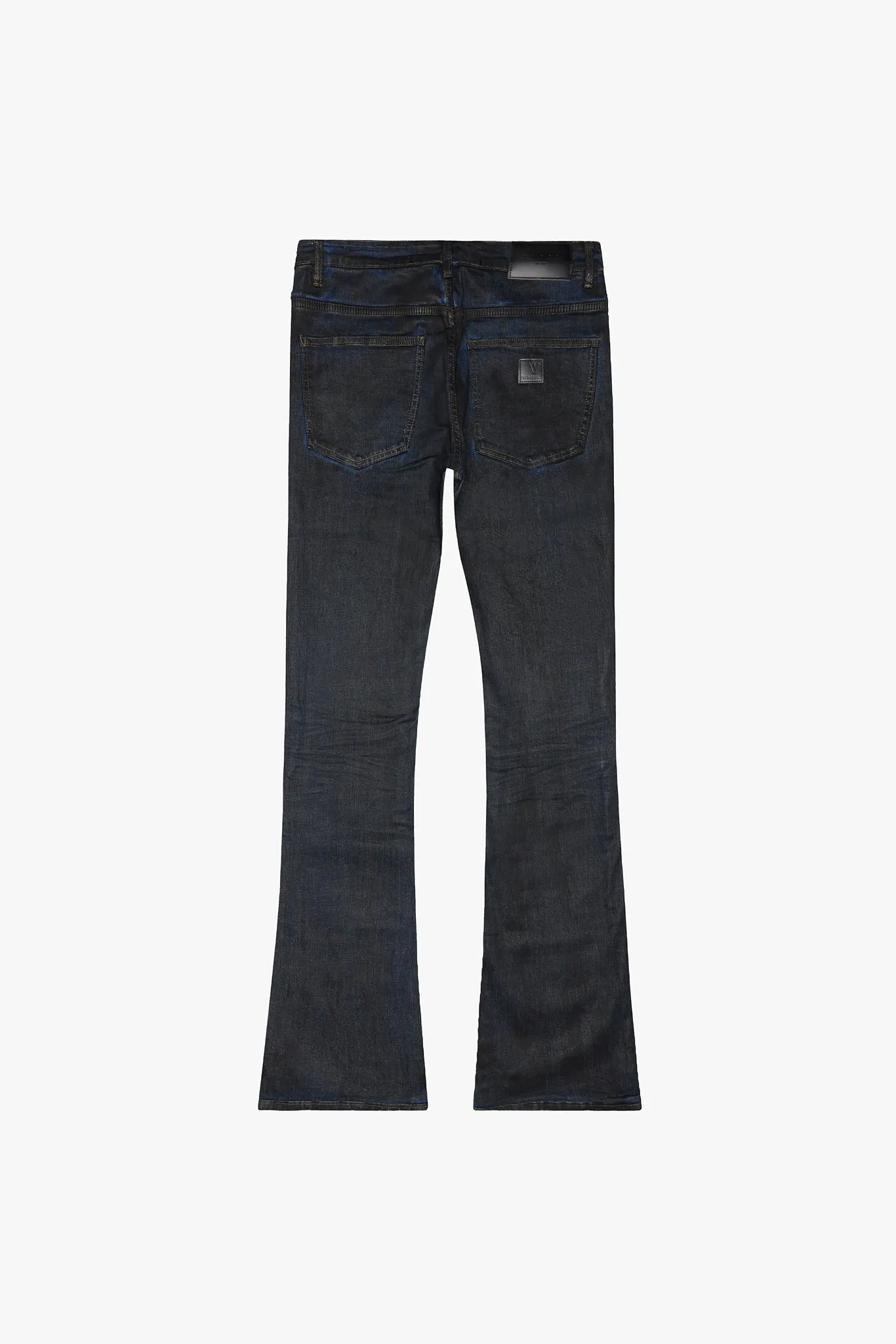 SlateStream Stacked Flare Jean Black Blue sold by valabasas product image thumbnail 2