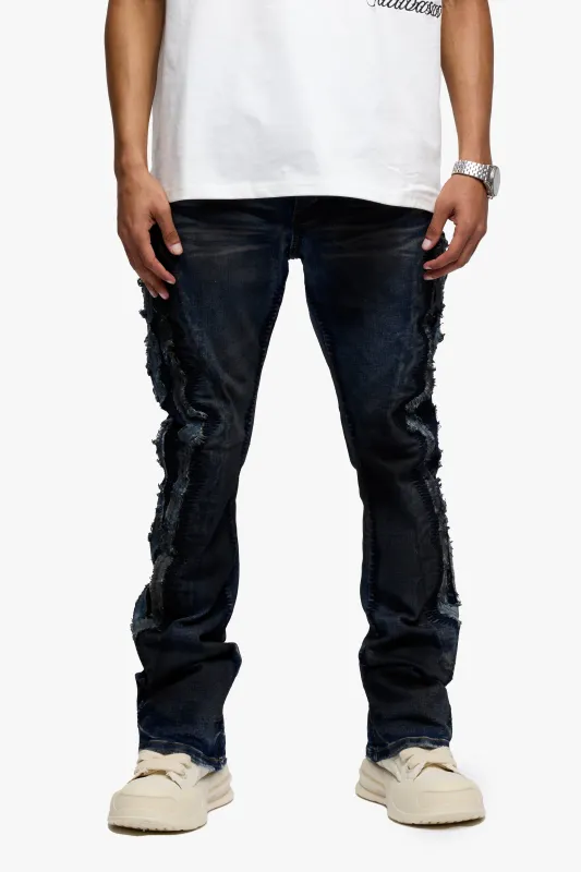 Spectral Stacked Flare Dirty Blue Wash sold by valabasas