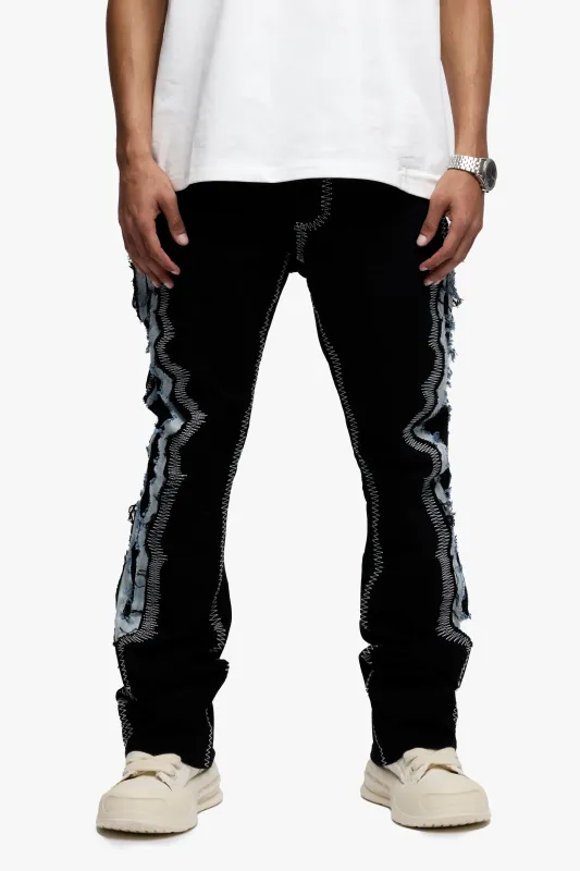 Spectral Stacked Flare Black Blue sold by valabasas