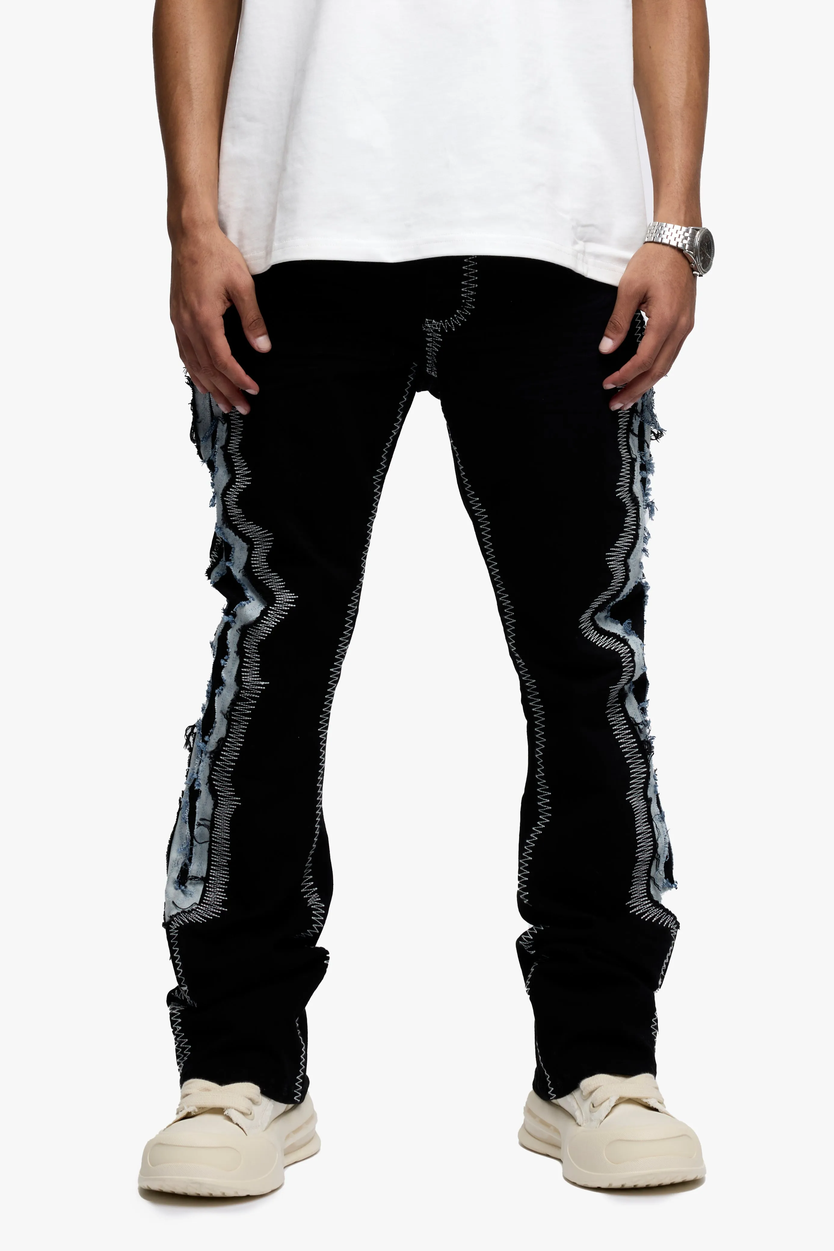 Spectral Stacked Flare Black Blue sold by valabasas