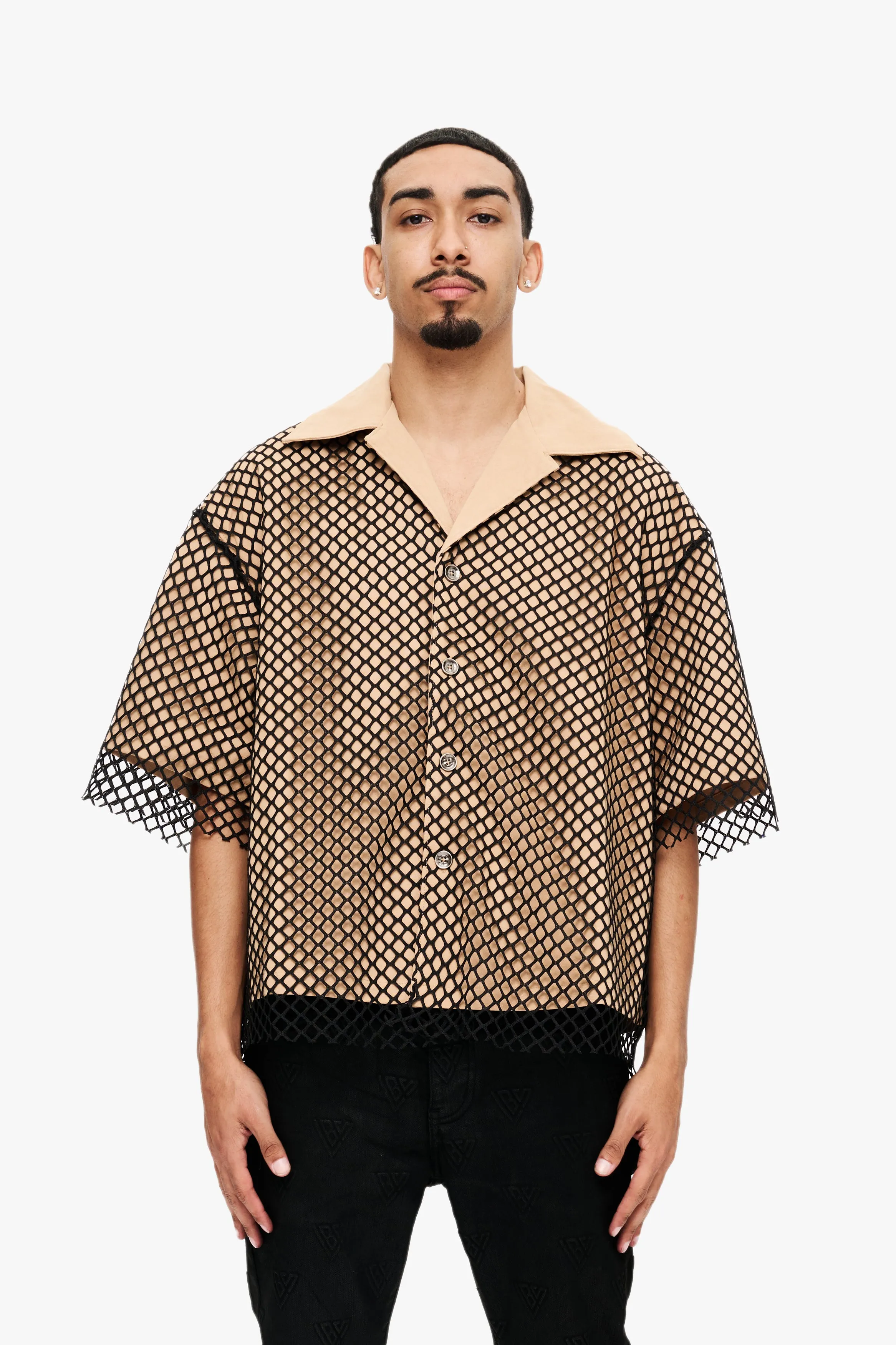 VegaPunk Button Up Khaki sold by valabasas