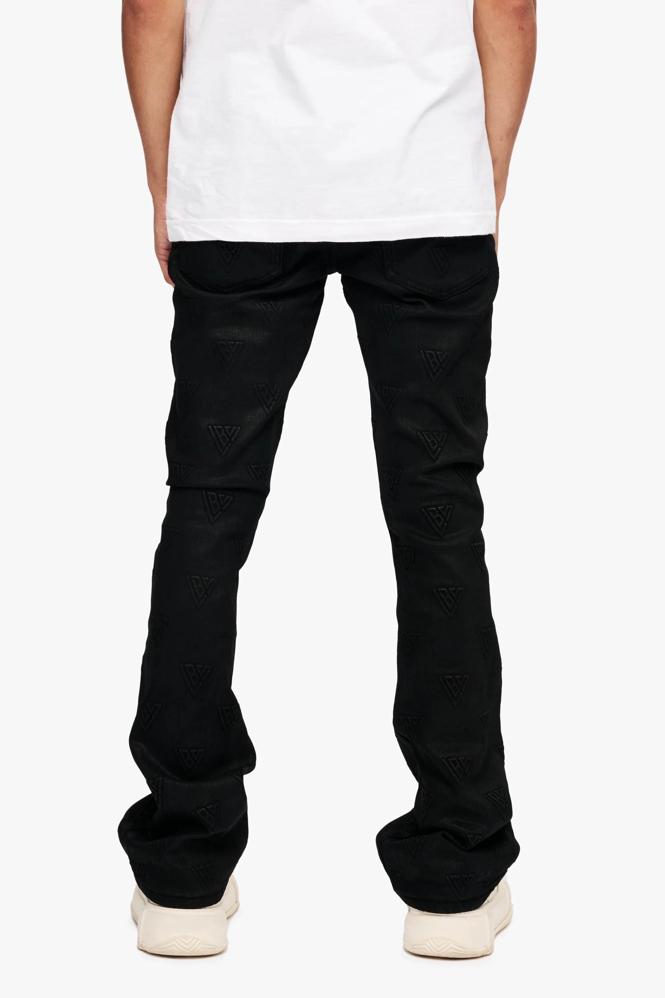 Tagged Stacked Flare Jean Black Waxed sold by valabasas product image thumbnail 4