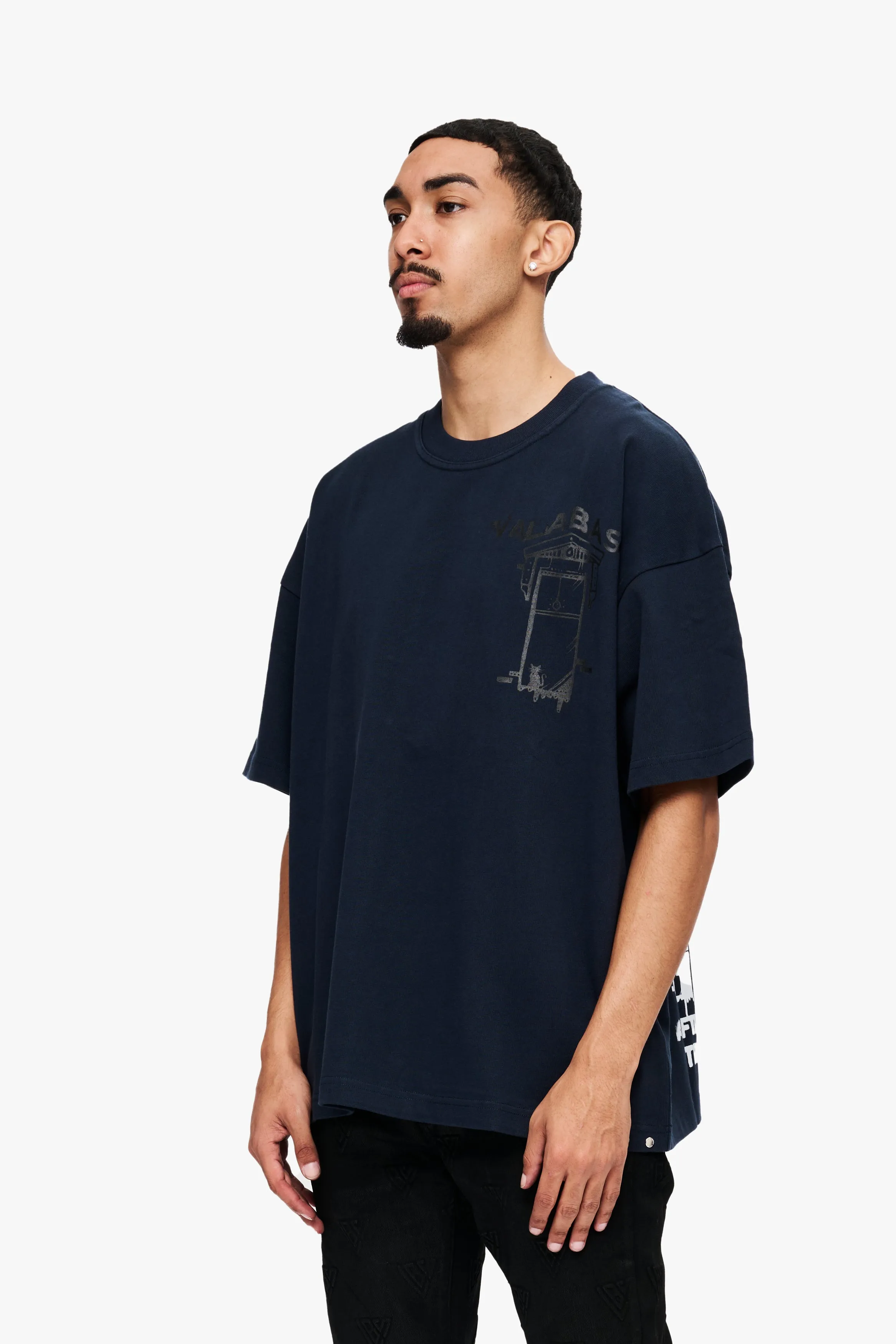 Reveal Tee Navy sold by valabasas product image thumbnail 3