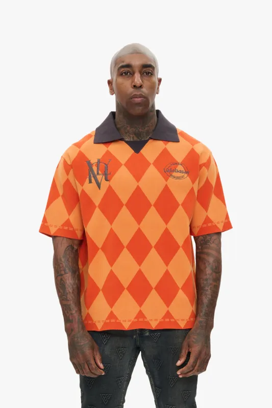 Thanya Polo Button Up Orange sold by valabasas