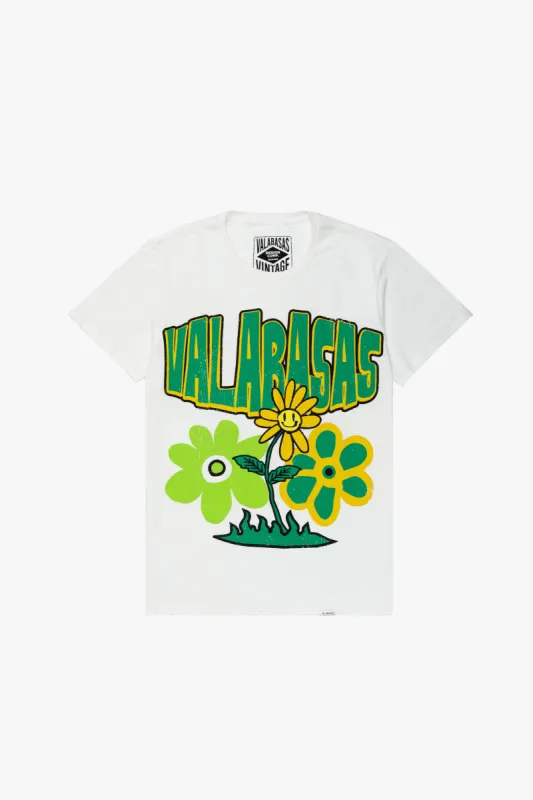 "COMMITED" VINTAGE WASHED WHITE TEE sold by valabasas