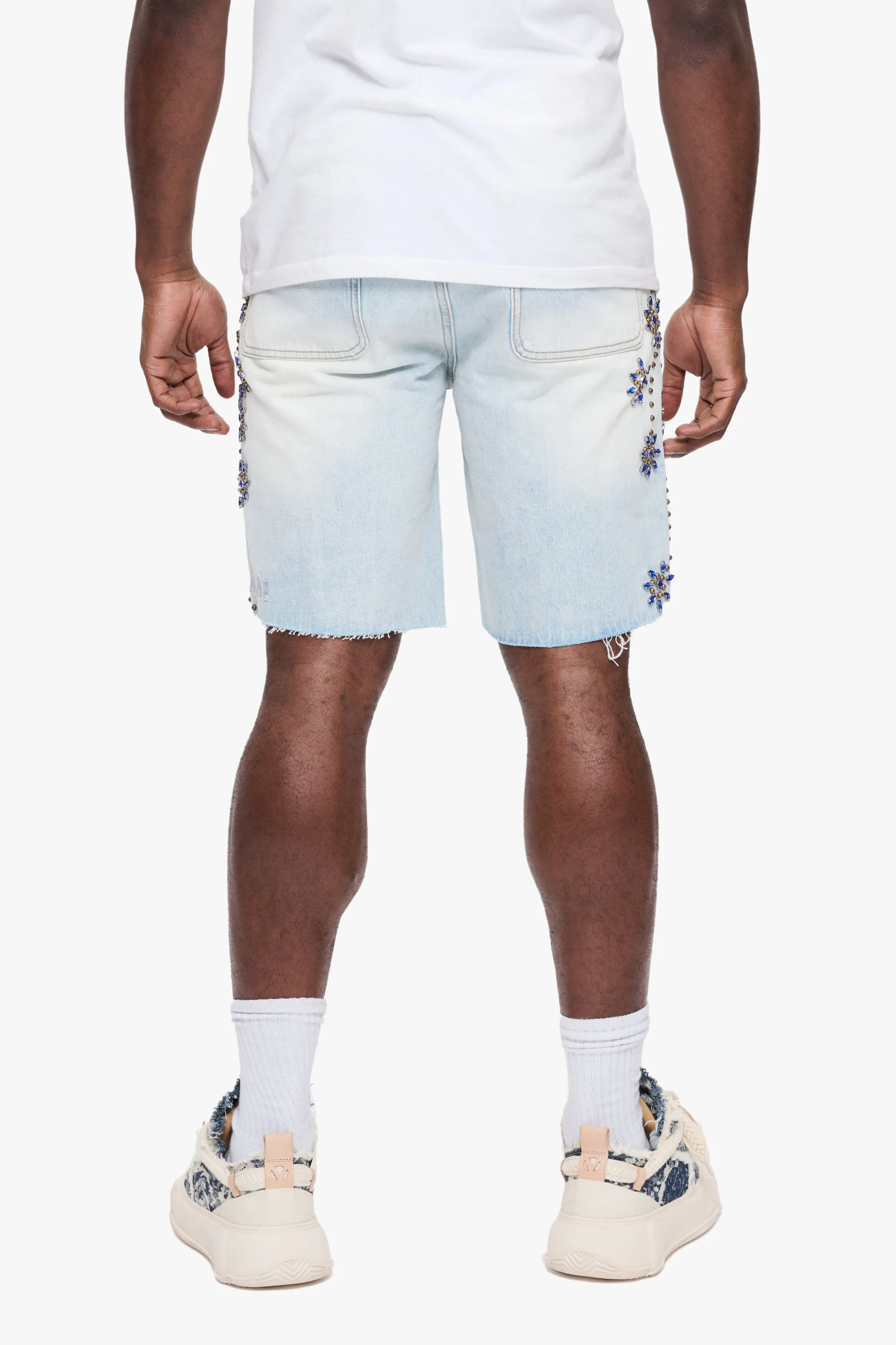 Turning Light Wash Jorts sold by valabasas product image thumbnail 5