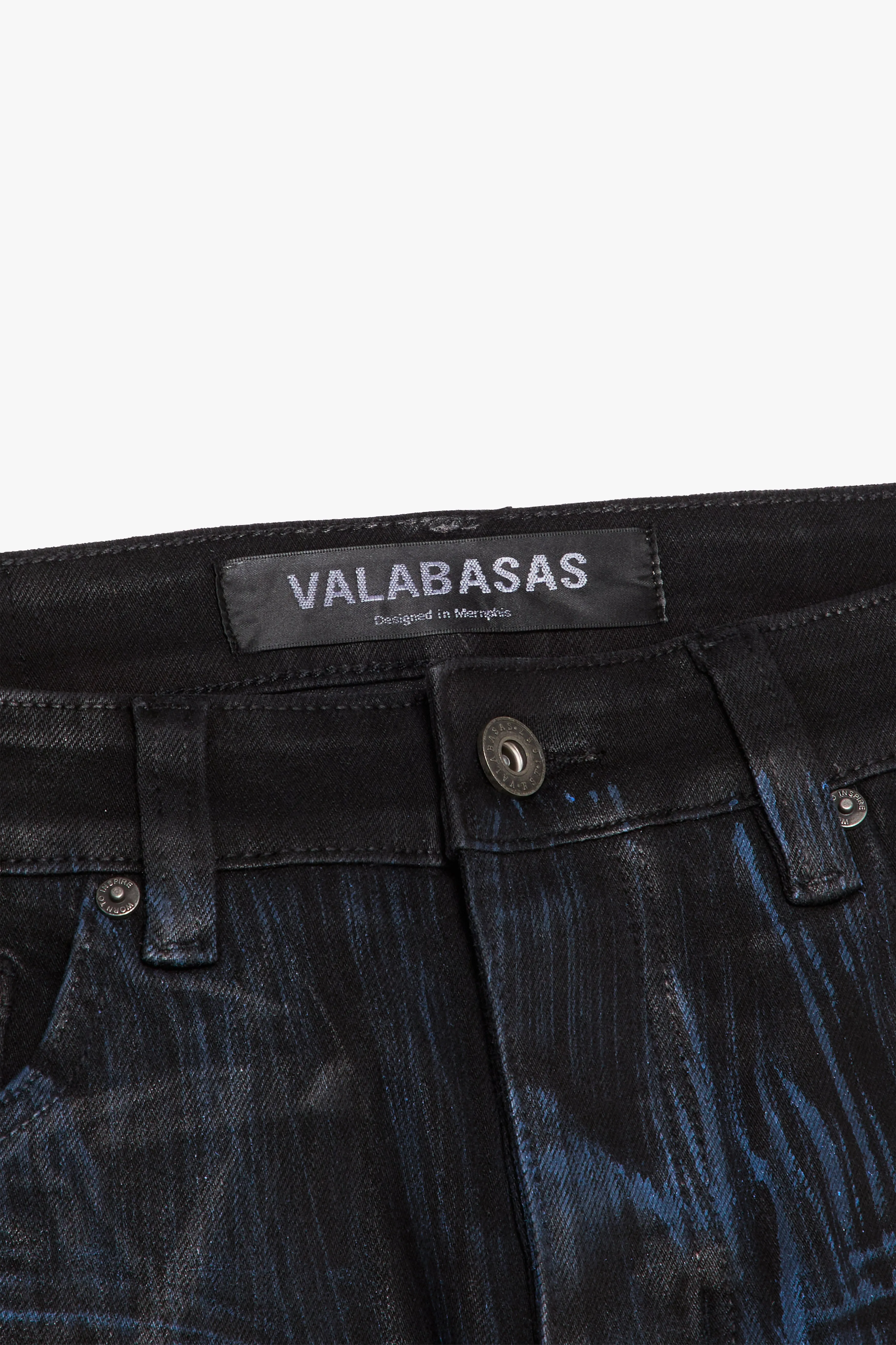 Mr.Flex Skinny Jean Black/Blue waxed sold by valabasas product image thumbnail 2