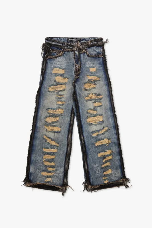 Imperior Baggy Jean Blue / Black Wash sold by valabasas