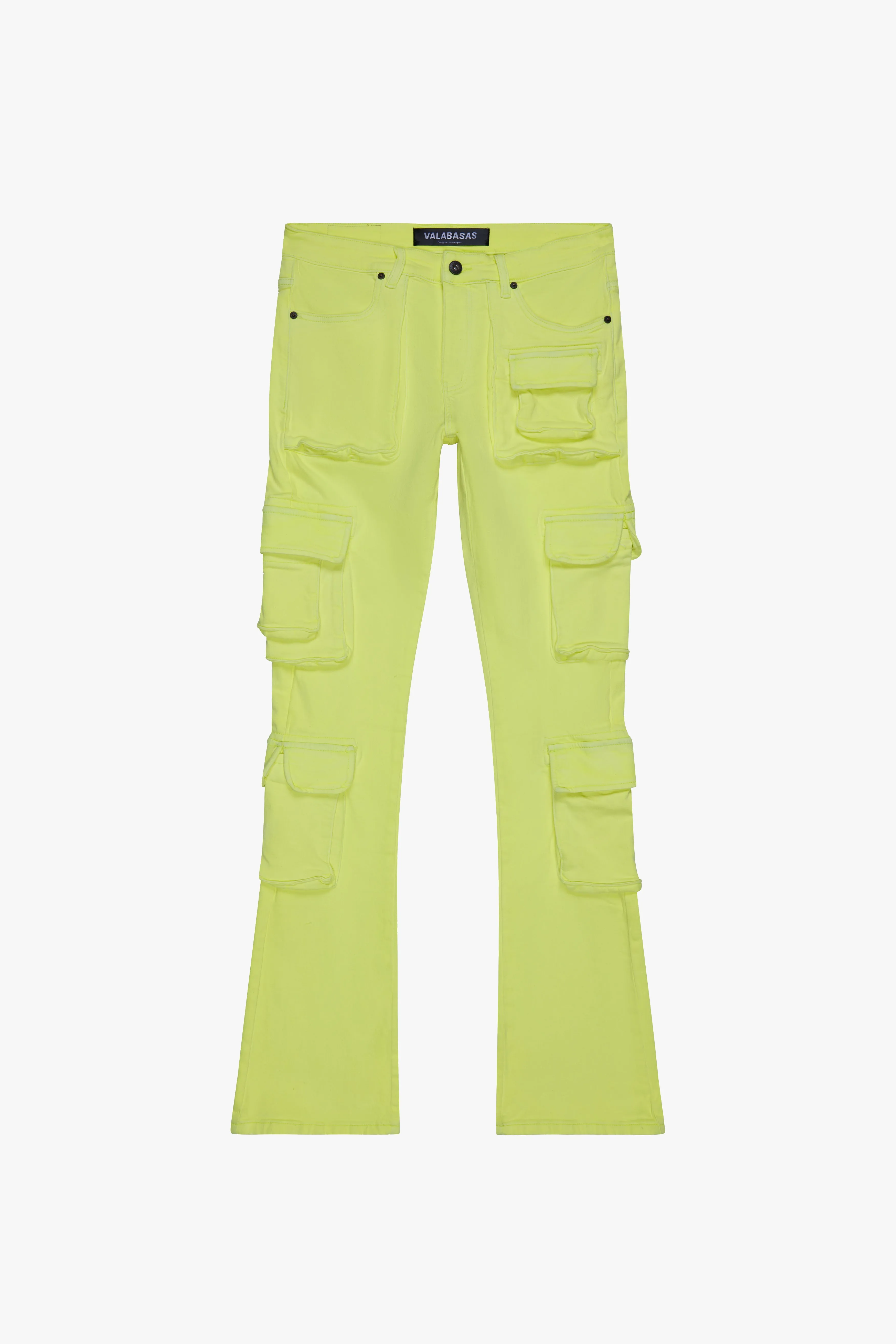 Expanse Stacked Flare Jean Yelllow sold by valabasas