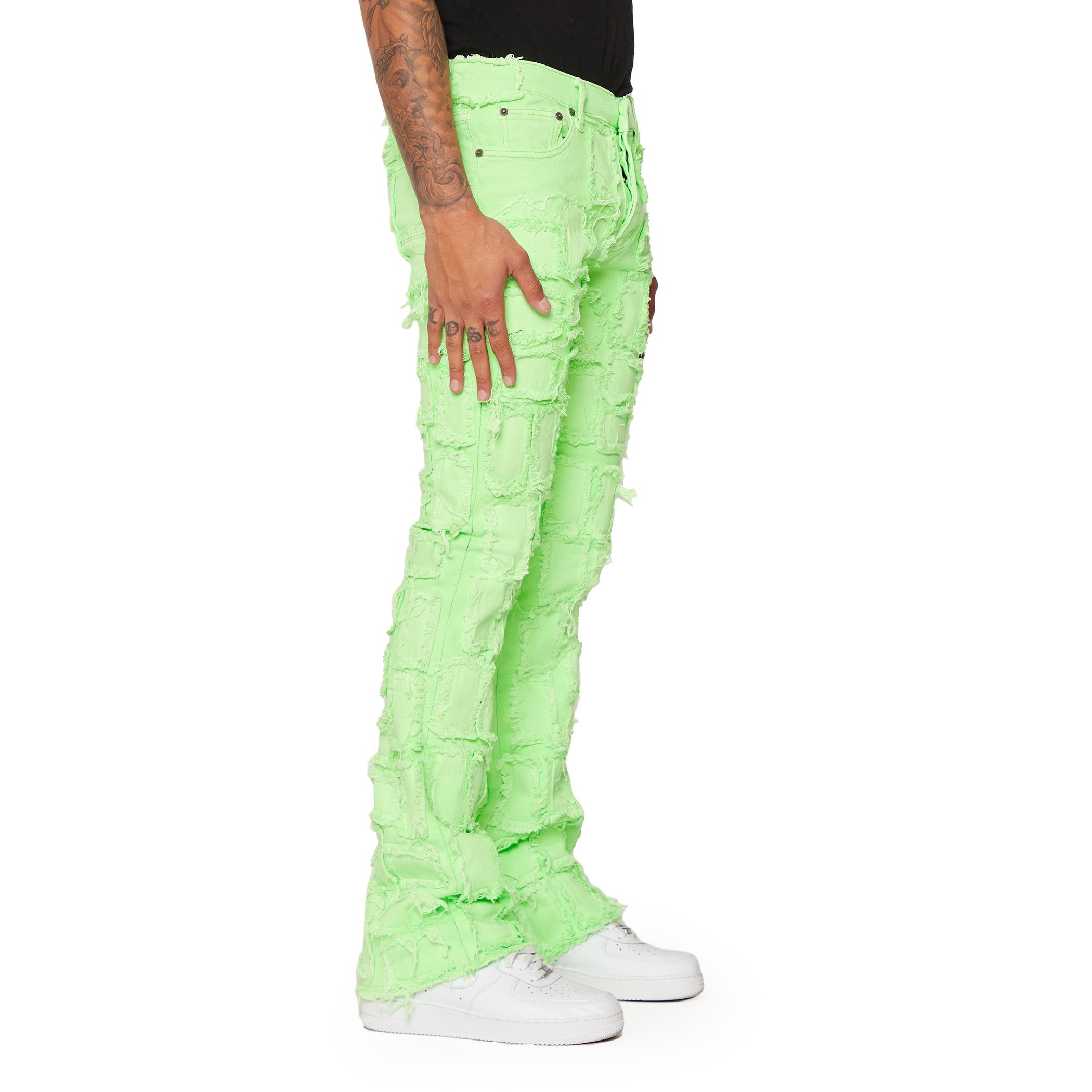 VALABASAS “4444” STACKED FLARE LIME GREEN sold by valabasas product image thumbnail 2