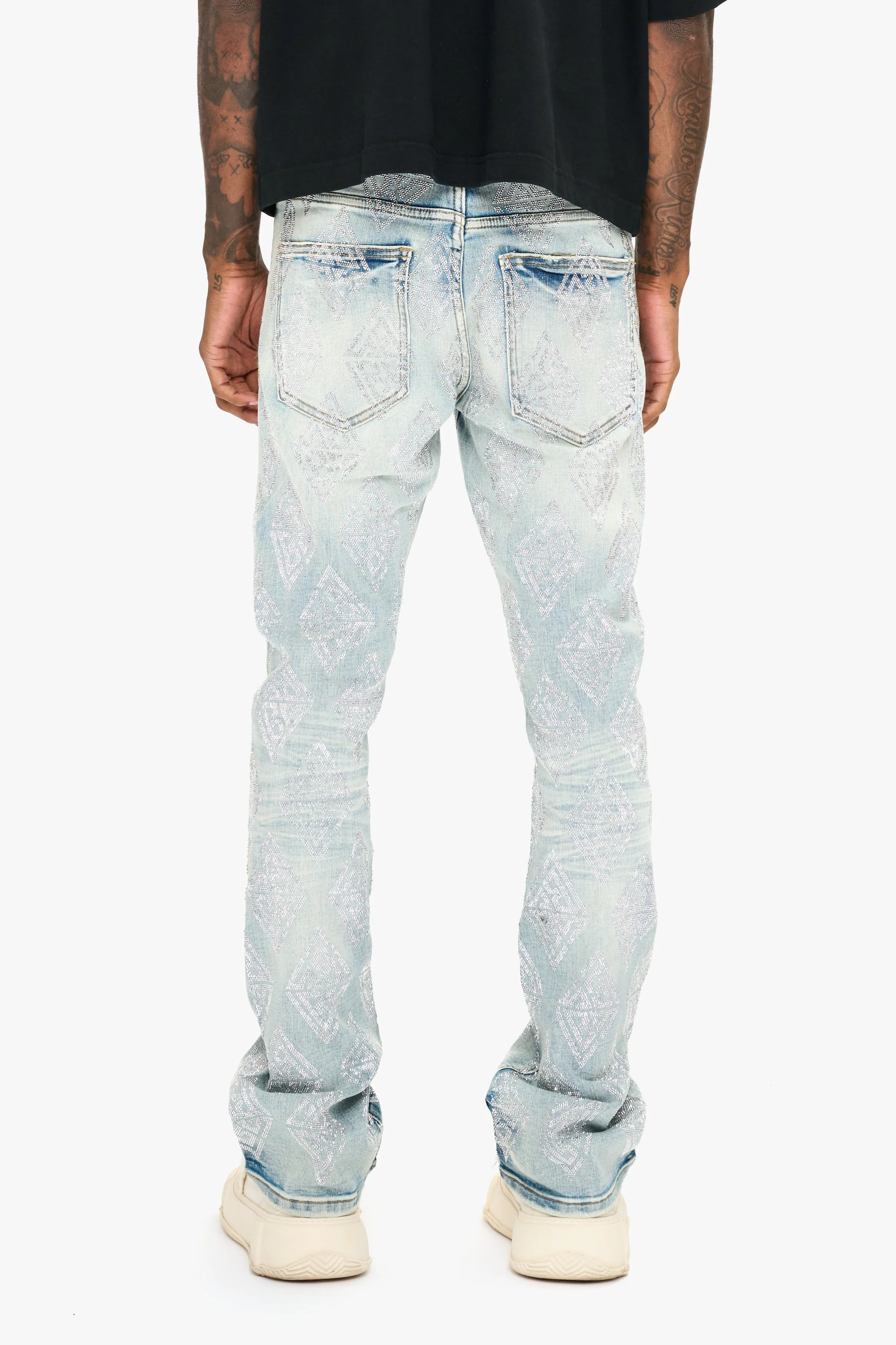 Glim Stacked Flare Jeans Light Blue Wash sold by valabasas product image thumbnail 2