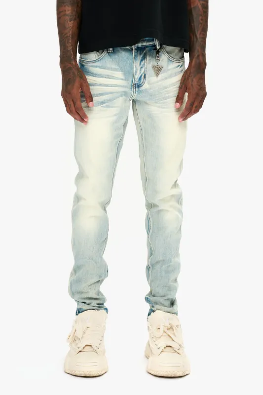Mr. Slim Jean Light Wash sold by valabasas