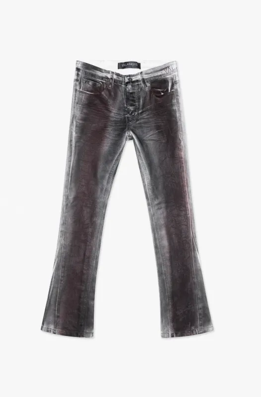 Fax Waxed Stacked Denim Red White Dirty waxed sold by valabasas