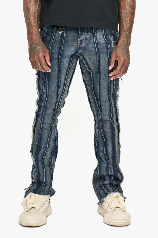 Twisted Stacked Denim Blue Black Wash Denim sold by valabasas