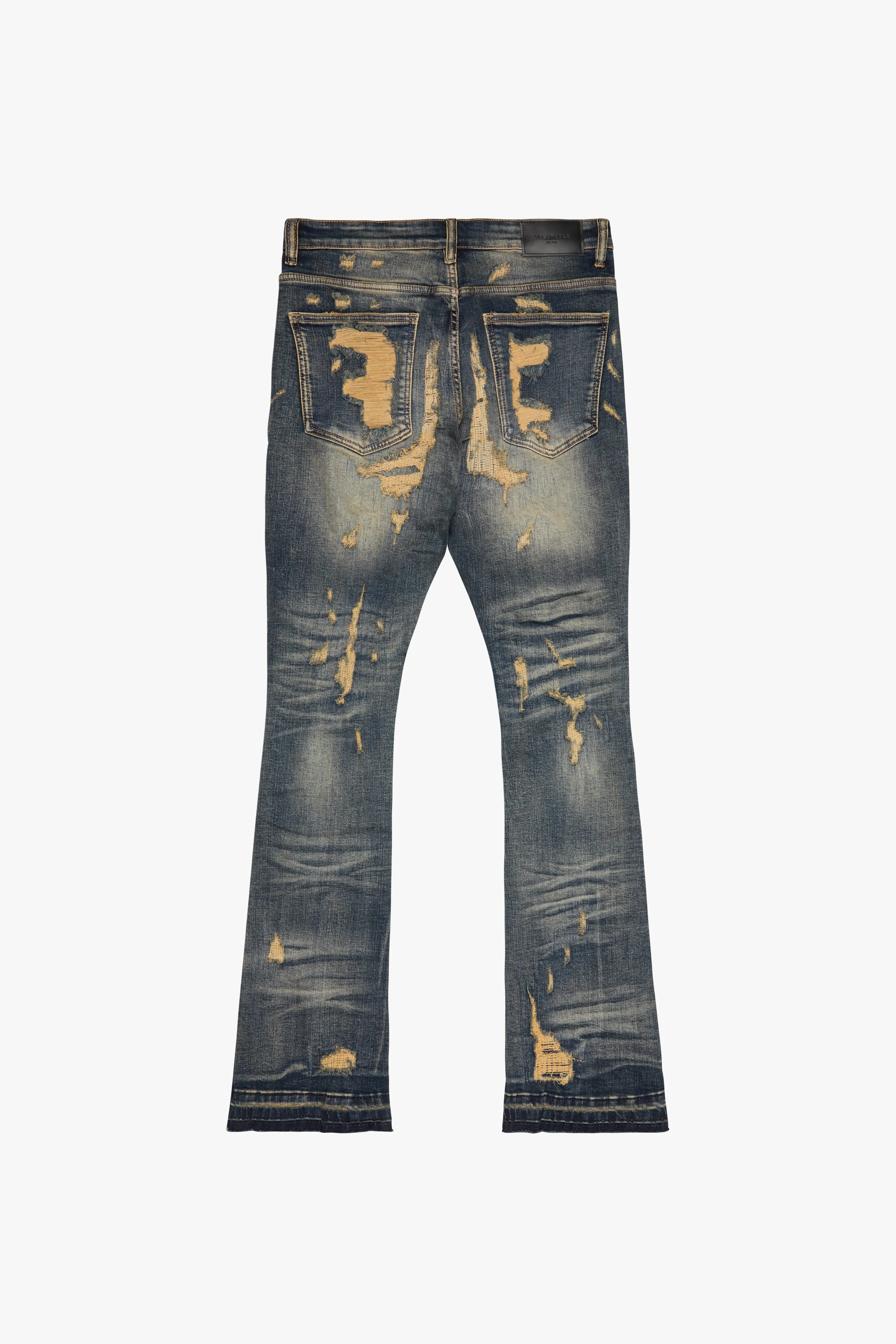 Tearaway Stacked Flare Jean Dark Vintage Washed sold by valabasas product image thumbnail 4
