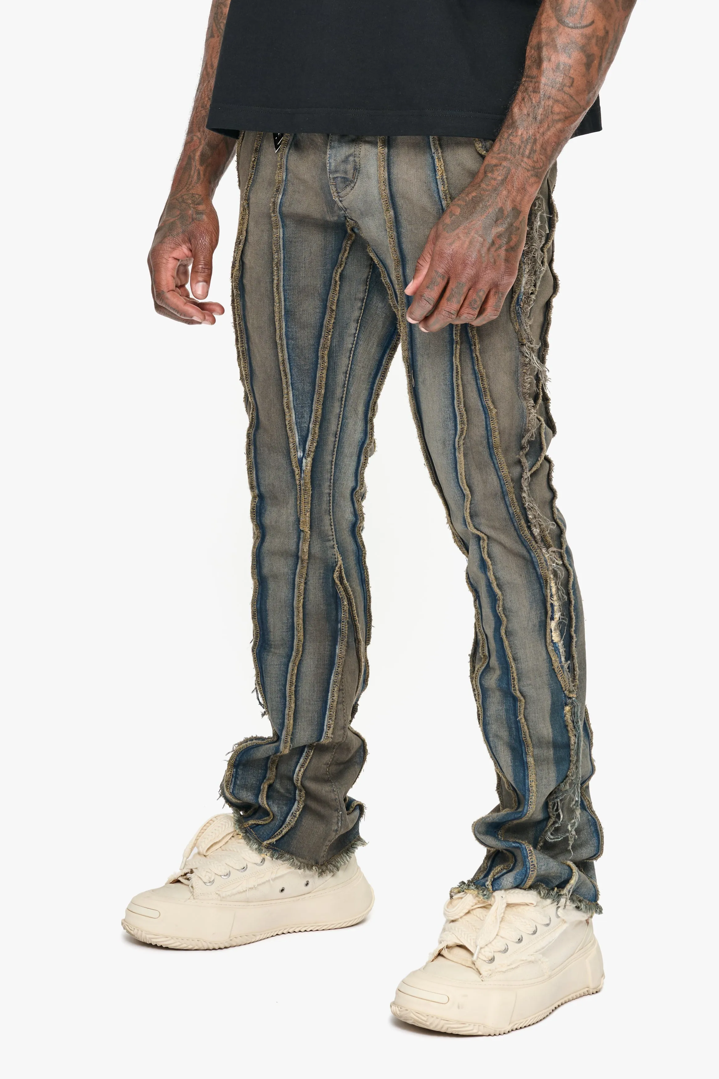 Twisted Stacked Denim Dirty Vintage Stacked Denim sold by valabasas product image thumbnail 2