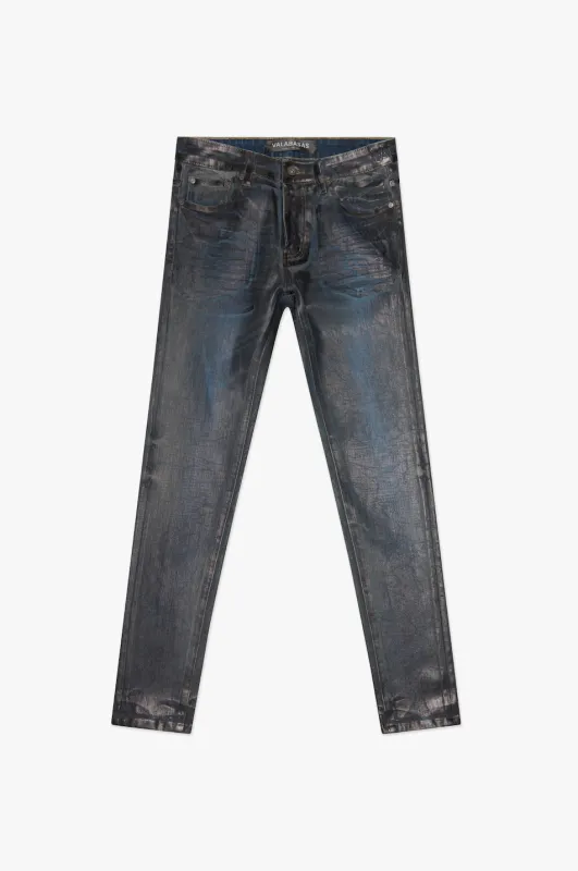Mr. Flex Skinny Jean Dirty Indigo Waxed sold by valabasas