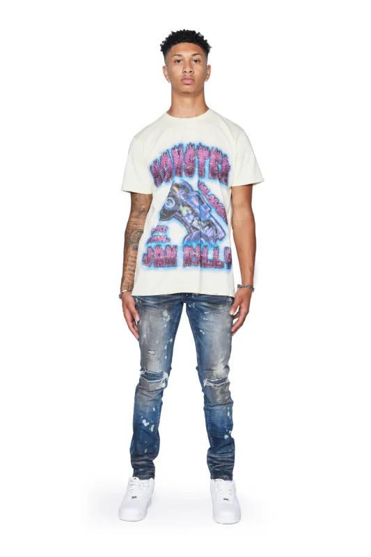 VALABASAS TEE “MONSTER JAM” VINTAGE CREAM sold by valabasas