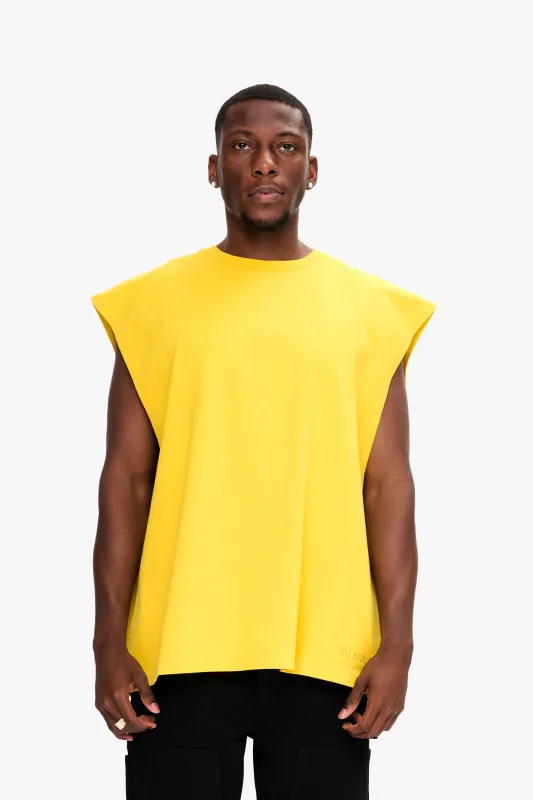 Essential Sleeveless Tee Yellow sold by valabasas