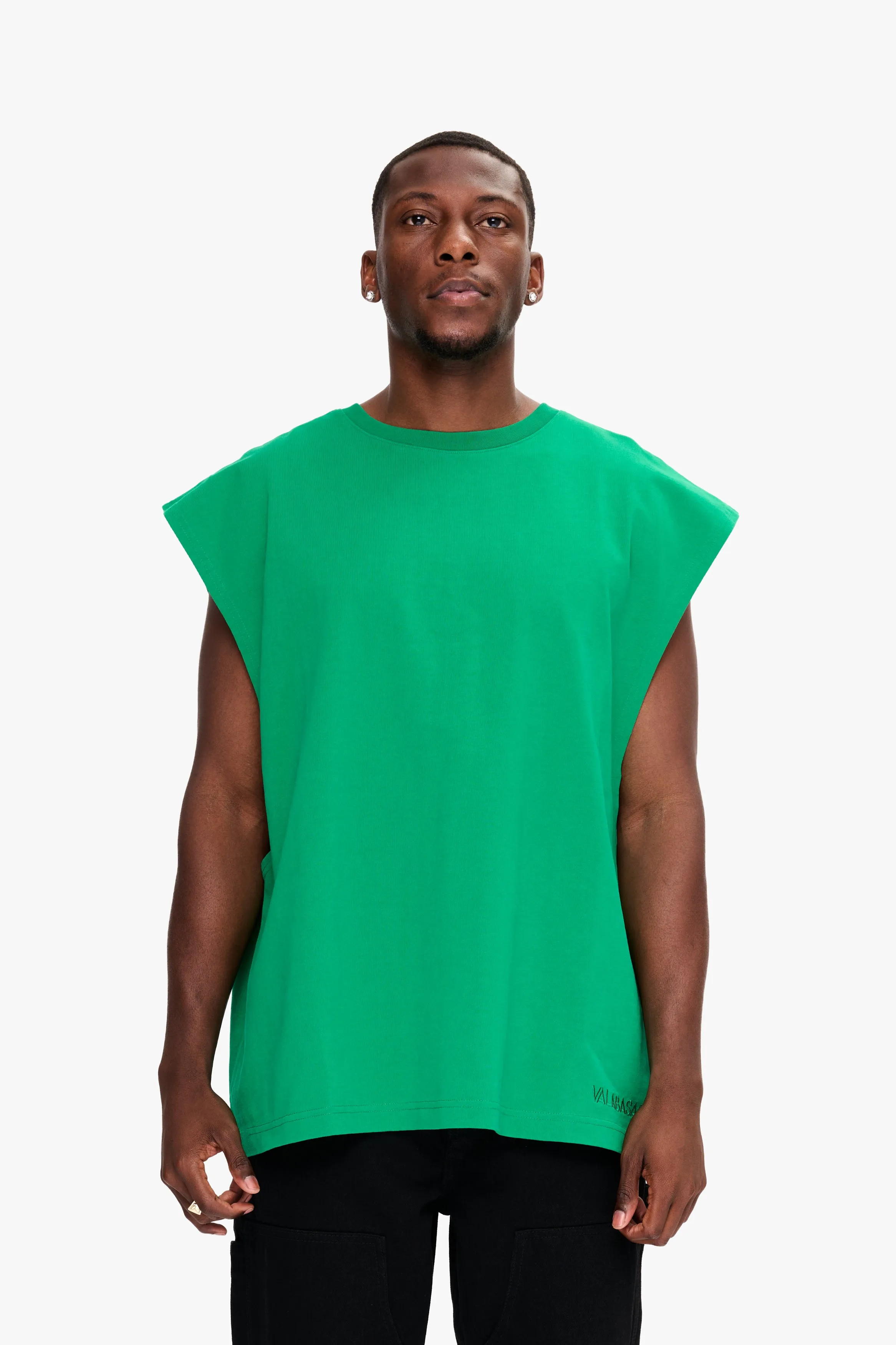 Essential Sleeveless Tee Green sold by valabasas
