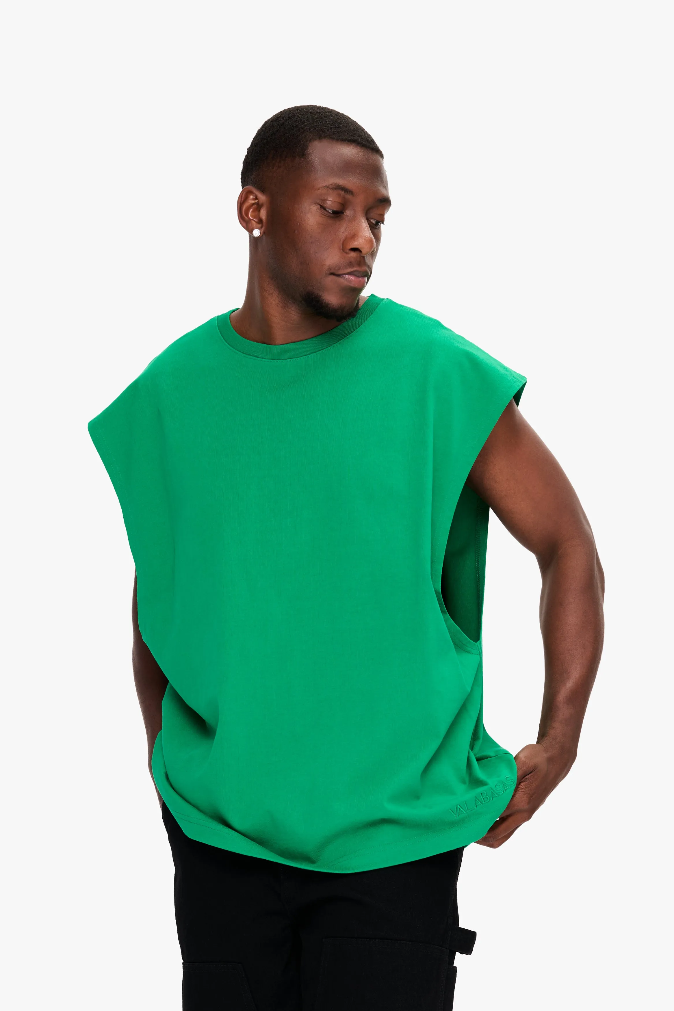 Essential Sleeveless Tee Green sold by valabasas product image thumbnail 5