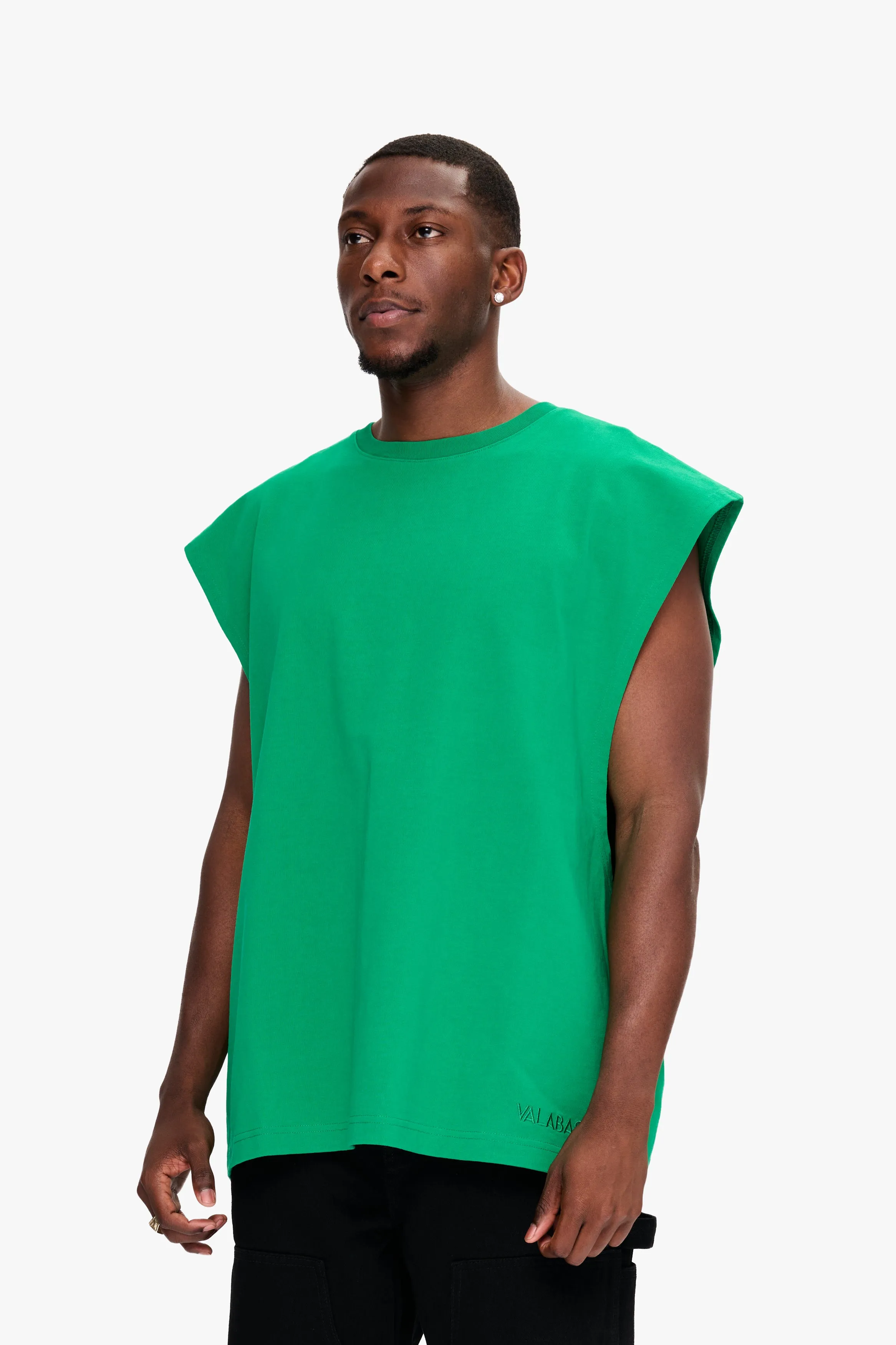 Essential Sleeveless Tee Green sold by valabasas product image thumbnail 2