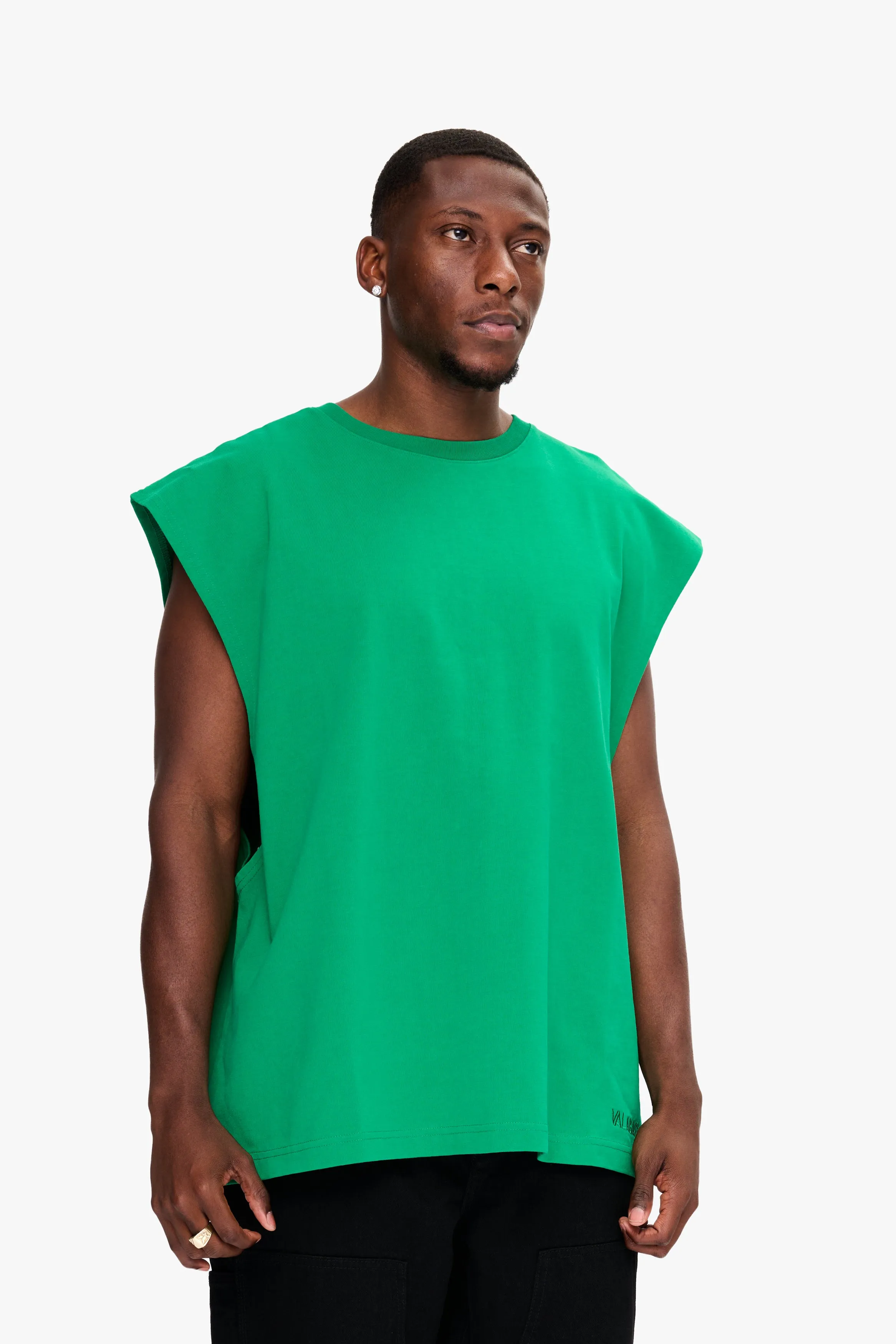 Essential Sleeveless Tee Green sold by valabasas product image thumbnail 3