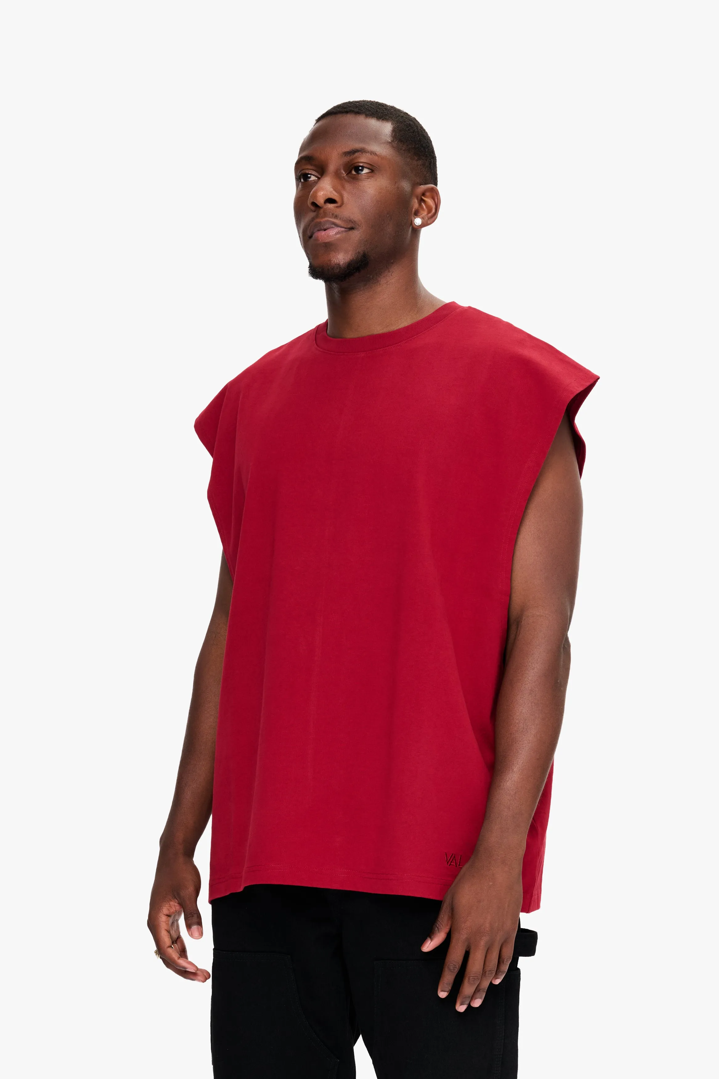 Essential Sleeveless Tee Bloodstone sold by valabasas product image thumbnail 2