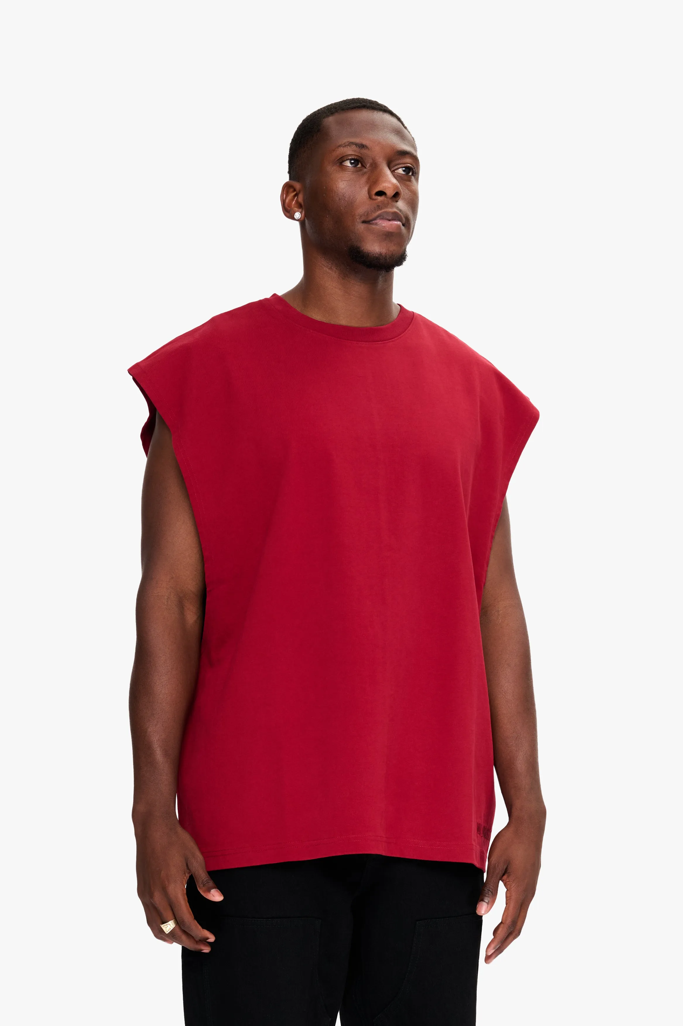 Essential Sleeveless Tee Bloodstone sold by valabasas product image thumbnail 3
