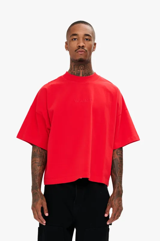 Essential Crop Tee Red sold by valabasas